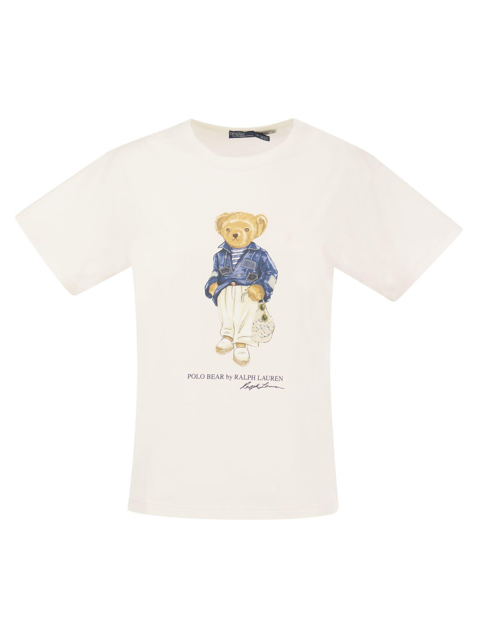 Polo Ralph Lauren Polo Bear Jersey T-shirt in White | Lyst