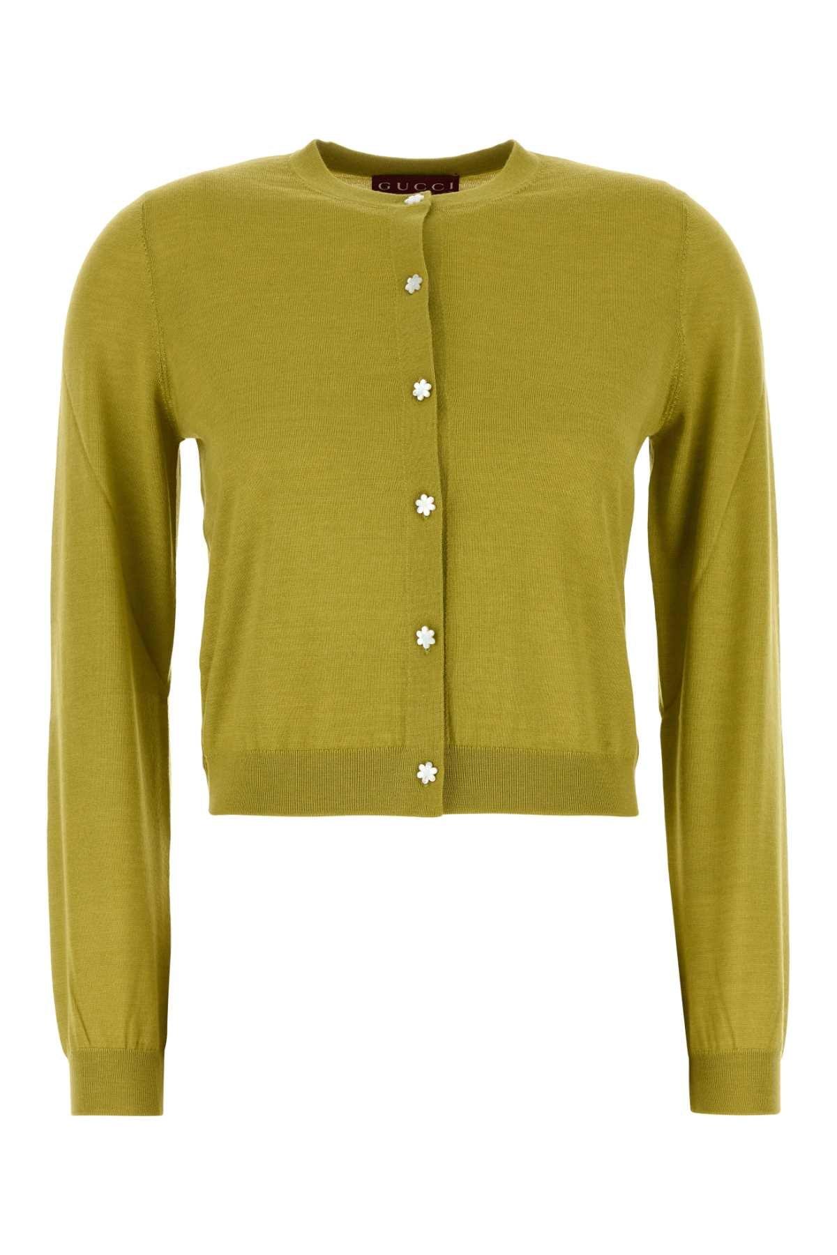 【送料&関税込】Gucci Pistachio Green Stretch Cashmere Blend Green Gucci Knitwear for Women | Lyst