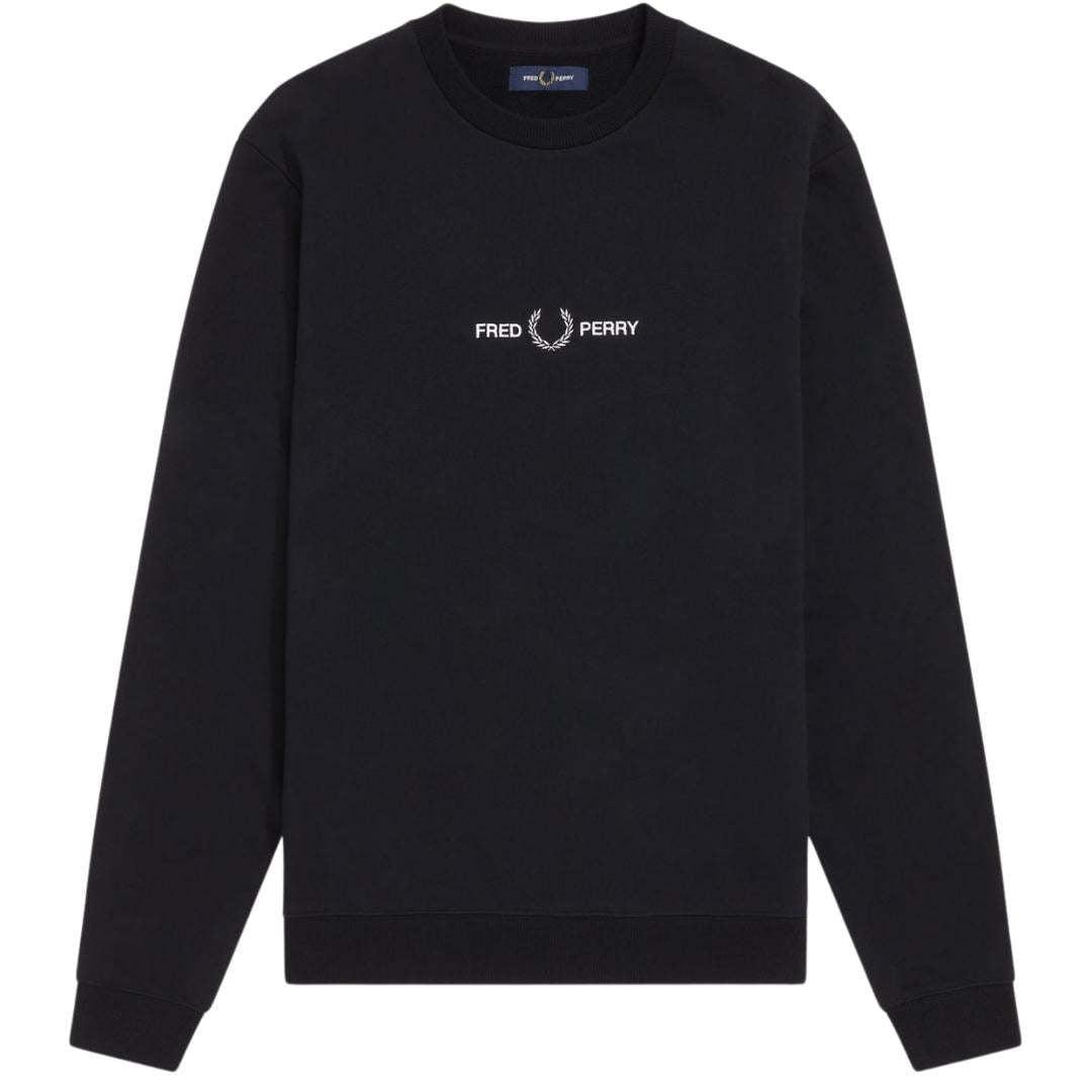 Fred Perry Classic Logo M8629 102 Black Jumper in Blue for Men | Lyst