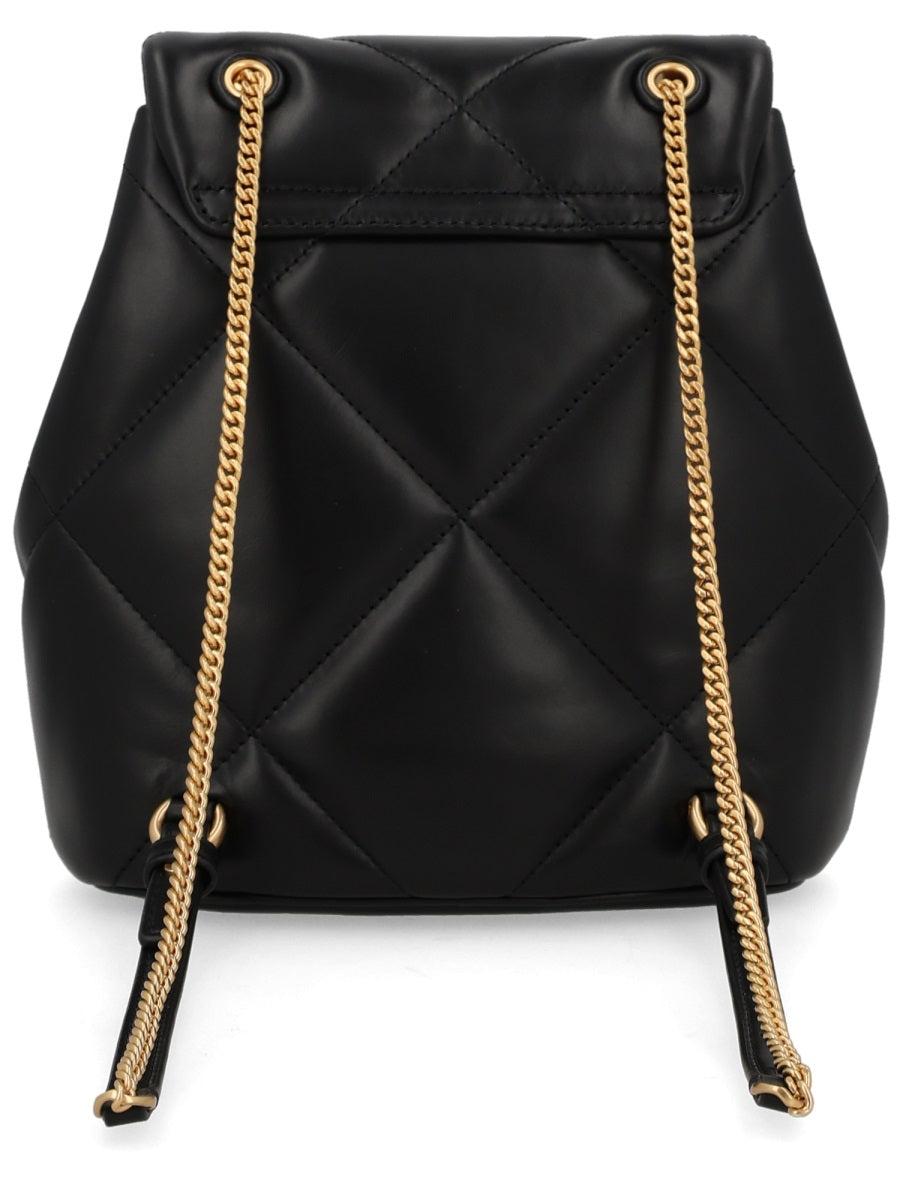 Tory Burch Black Leather Backpack with Gold Chain Tory Burch kira mini leather backpack | The Fashion Square main image 3