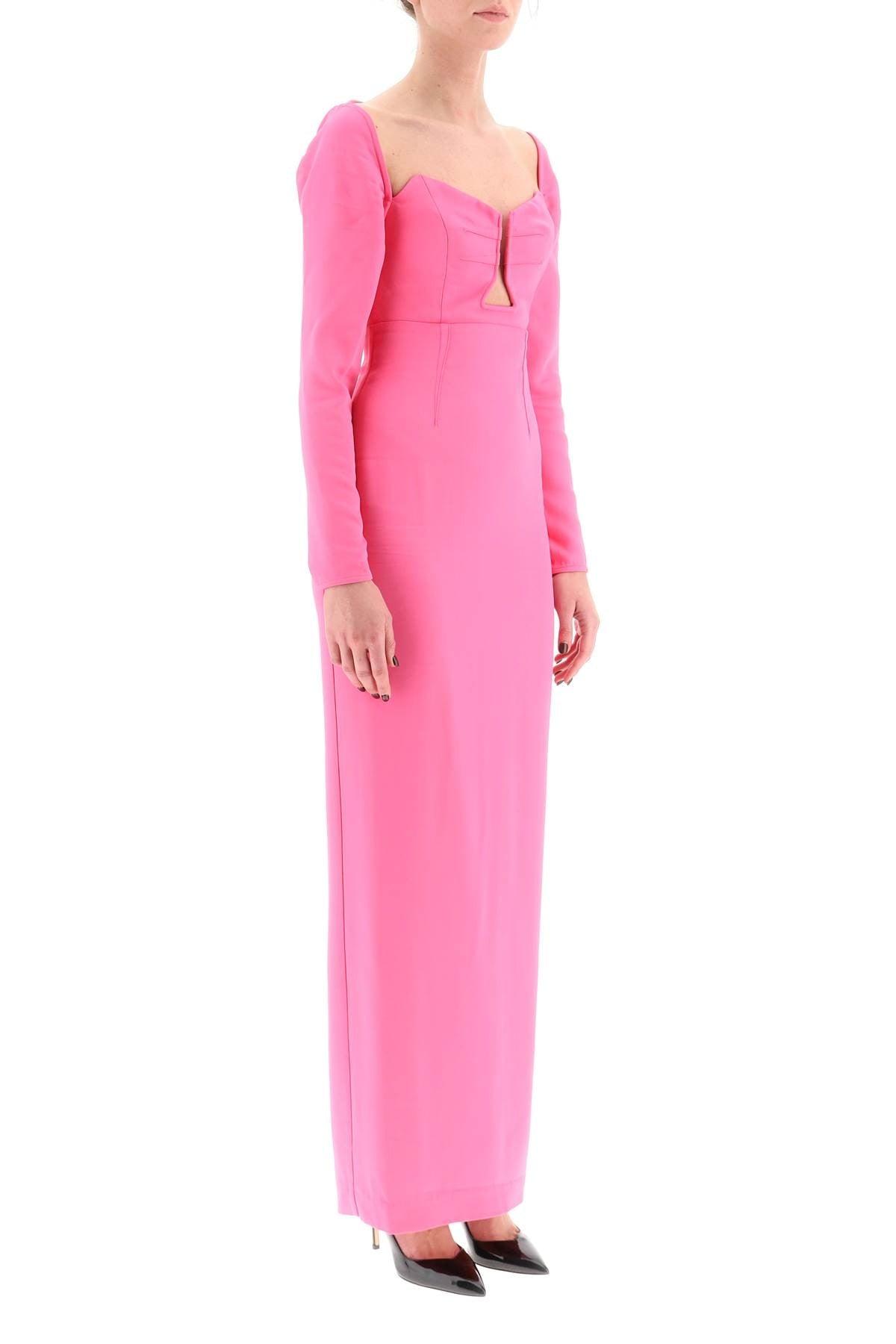 Roland Mouret Maxi Pencil Dress With Cut Outs in Pink | Lyst