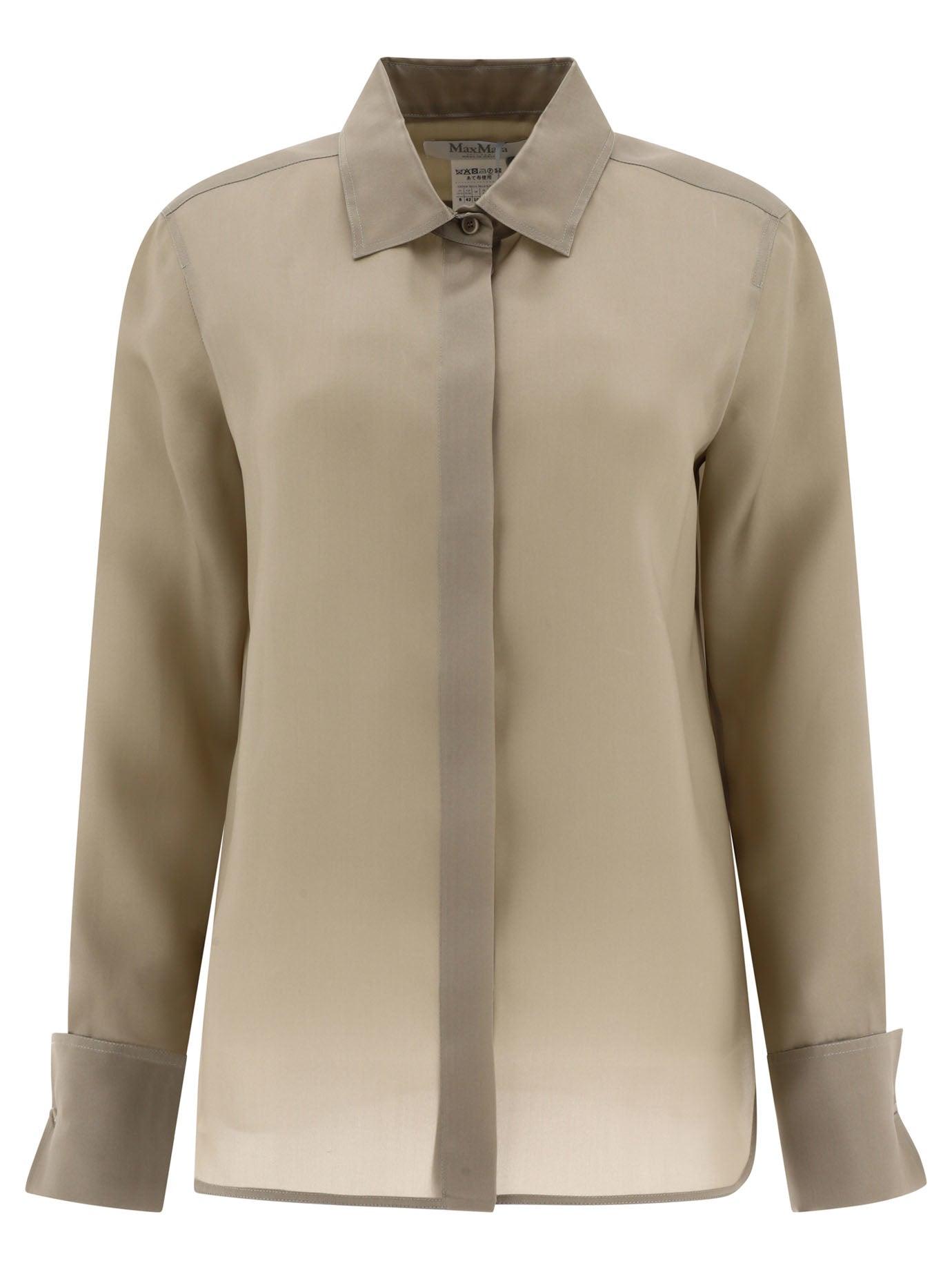 Max Mara Nola organza shirt - Neutrals