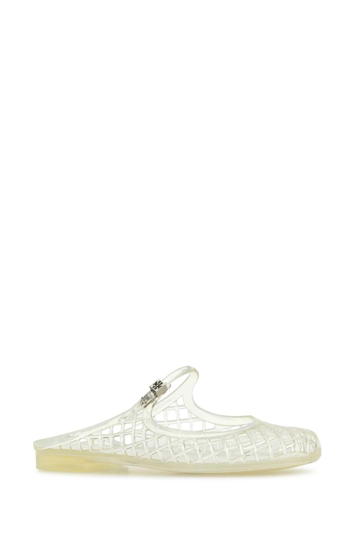 【送料&関税込】Tory Burch Transparent Rubber Mellow Slipper Mellow Mary Jane mules in transparent - Tory Burch | Mytheresa
