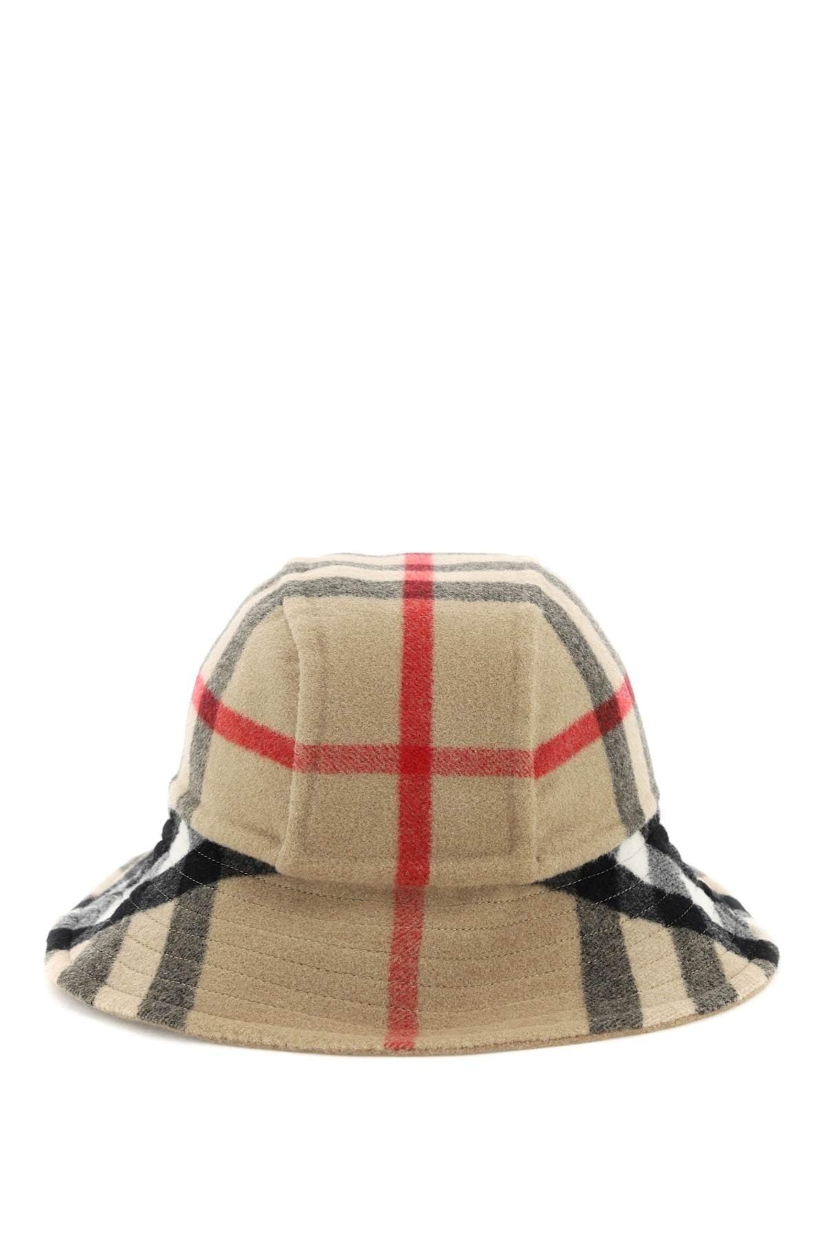 Burberry Wool Bucket Hat in Brown | Lyst