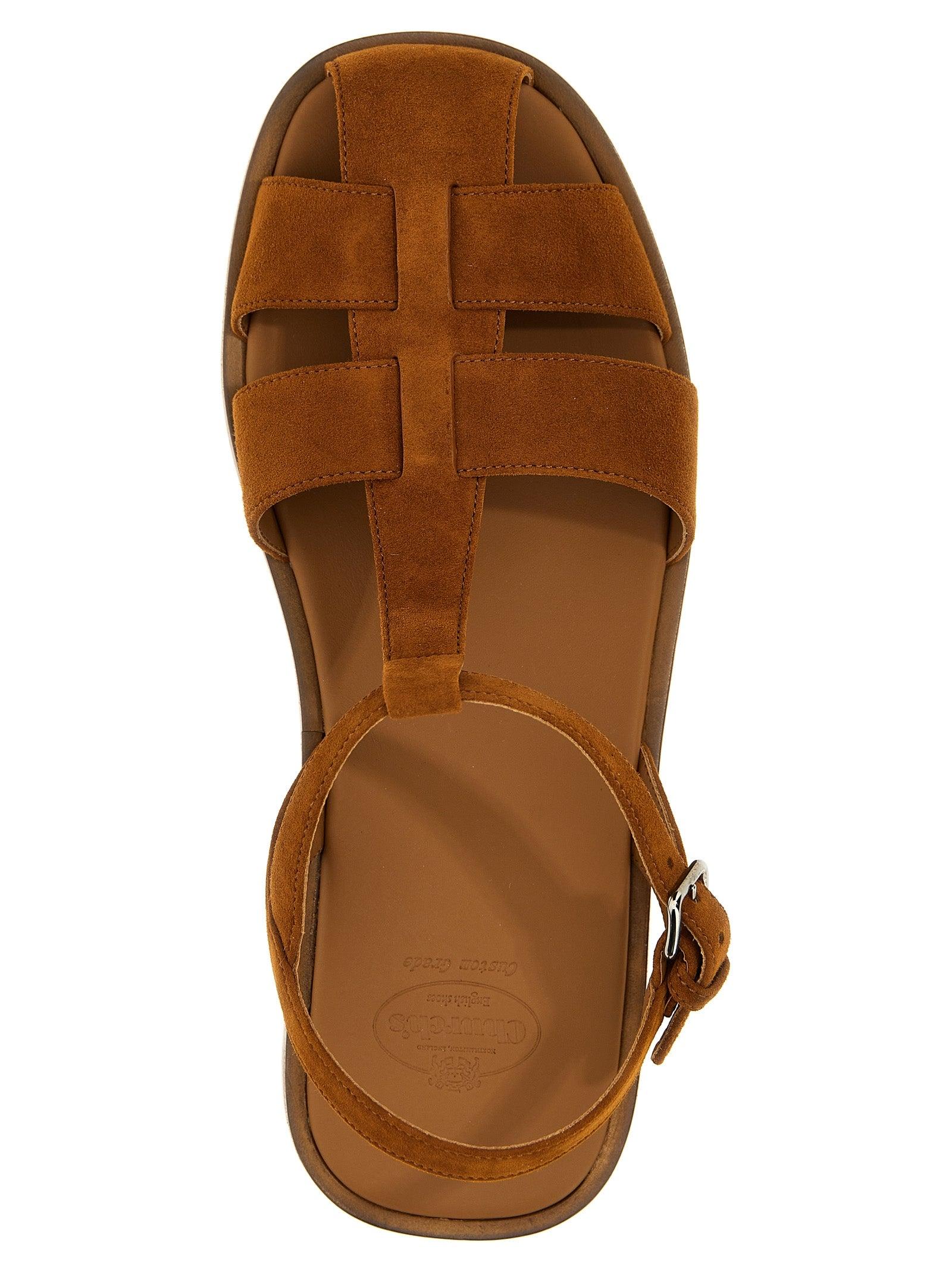 サンダル・ミュール CHURCHS ODYSSEY FLAT SANDALS IN NAPPA Church's Odyssey Sandals | White | FARFETCH