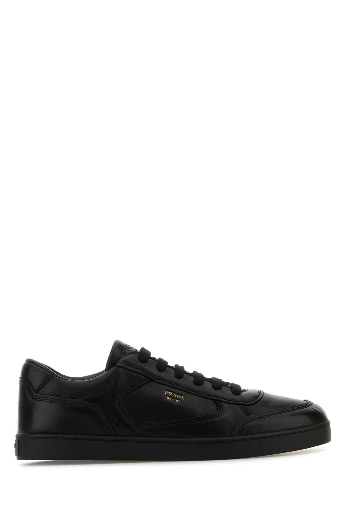 Prada Leather Sneakers in Black for Men | Lyst