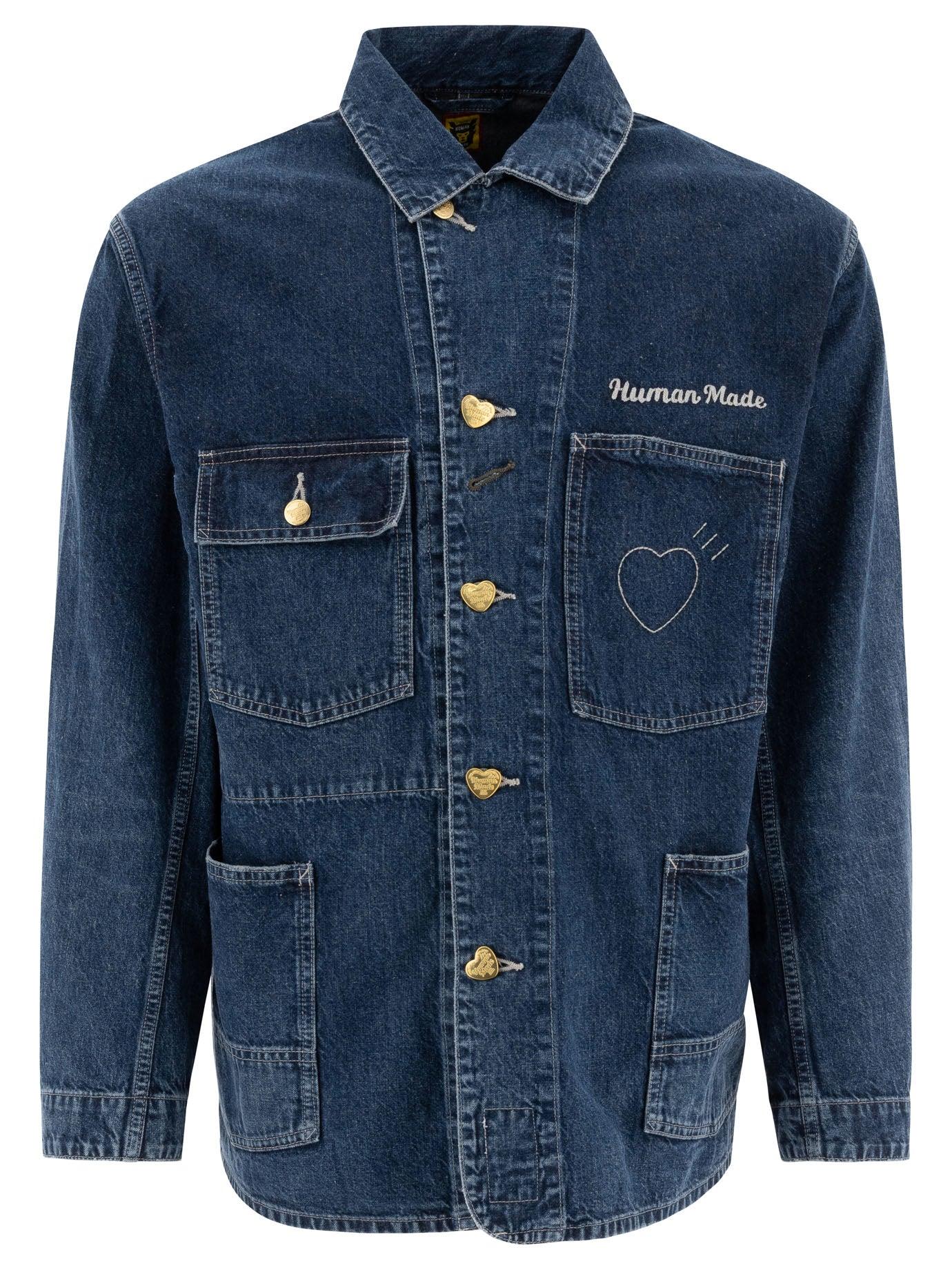 Human Made Denim Coverall Jackets in Blue for Men | Lyst