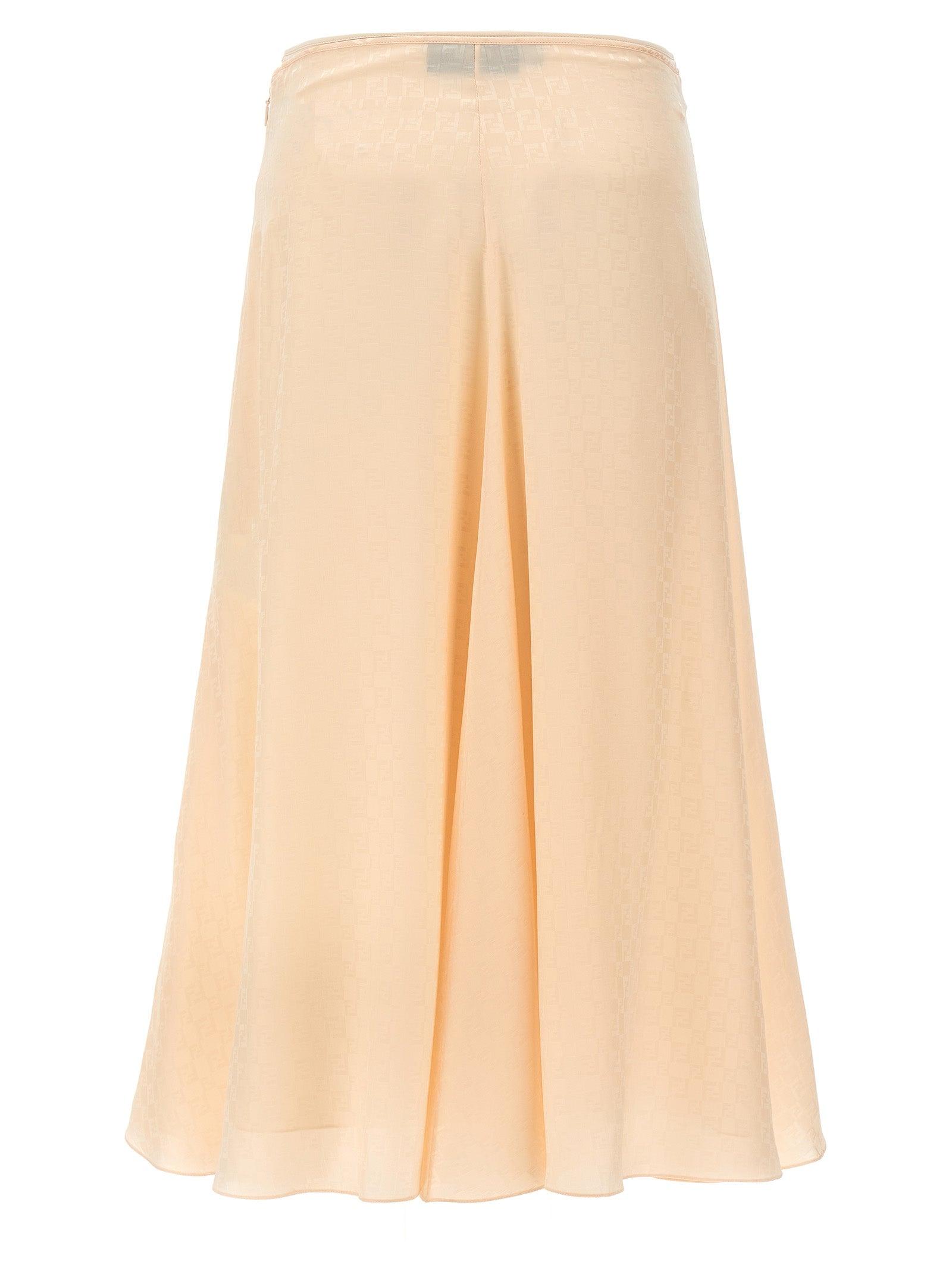 スカート Fendi Ff Silk Skirt FENDI - Ff Silk Skirt Fendi