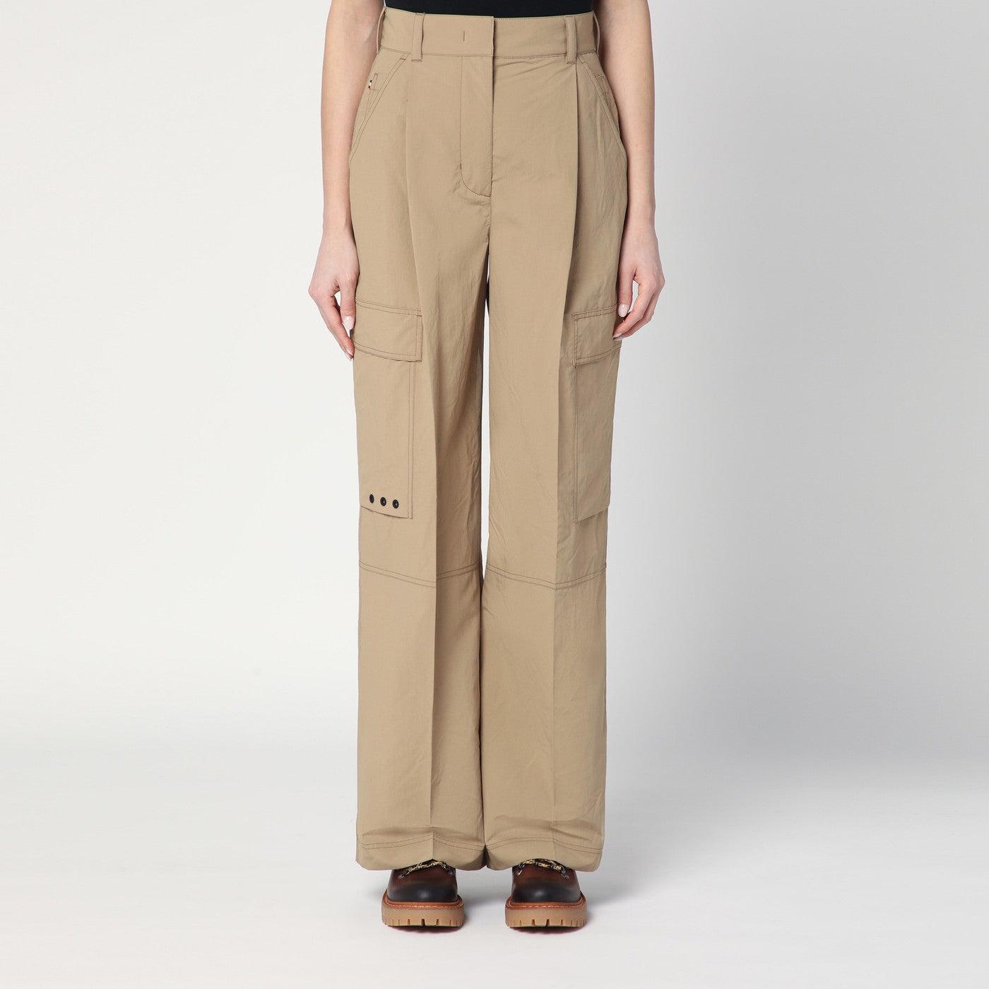 パンツ MONCLER WOMEN Stretch Cotton Cargo Trousers Beige MONCLER WOMEN Stretch Cotton Cargo Trousers Beige