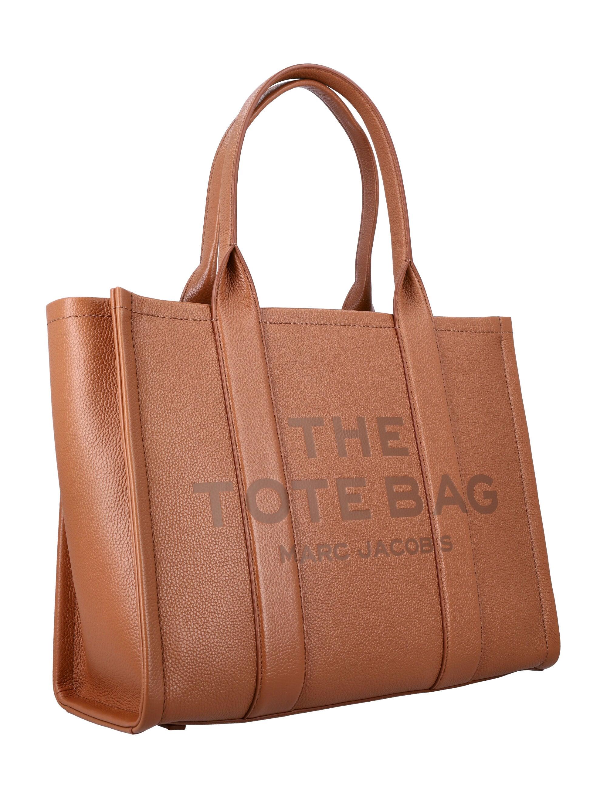 Marc Jacobs The Leather Large Tote Bag in Brown | Lyst