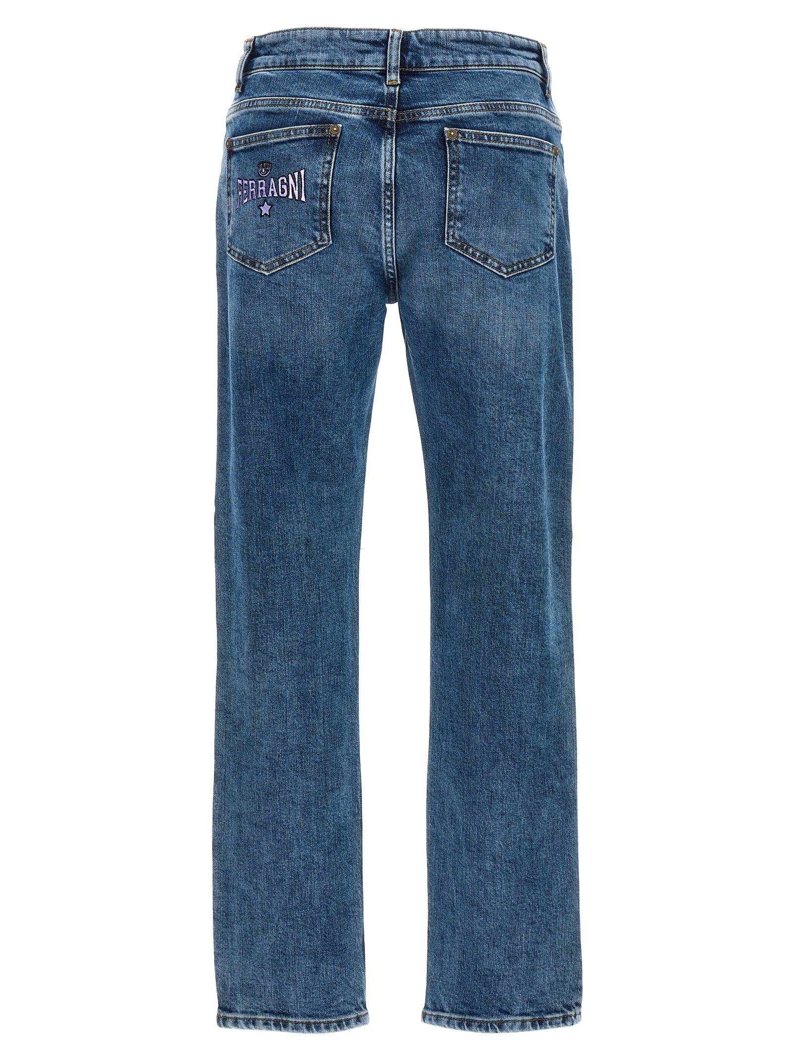 デニム・ジーパン Chiara Ferragni Logo jeans Chiara Ferragni Logo Jeans in Blue | Lyst