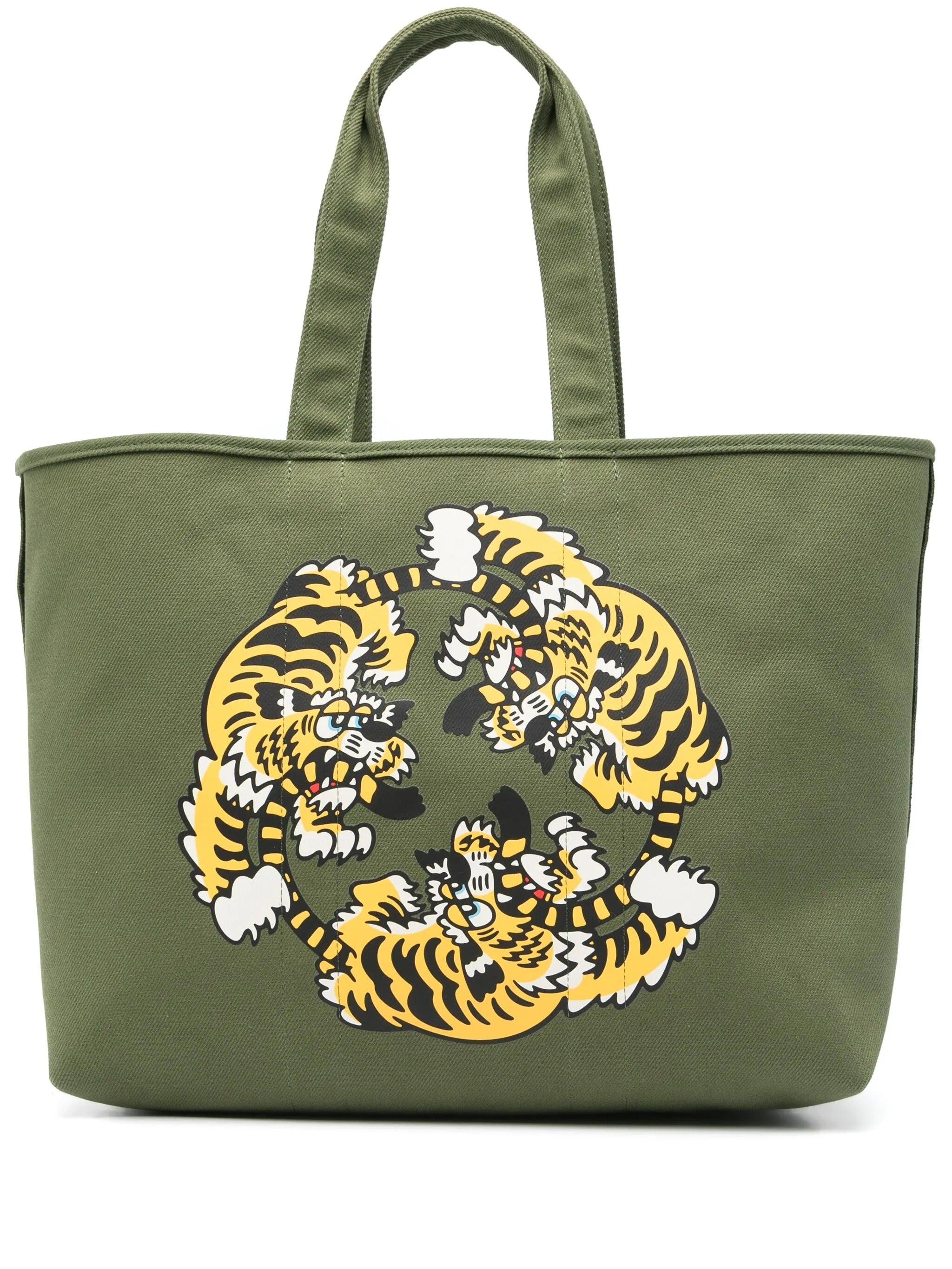 KENZO Large Tote Bag in Green | Lyst UK