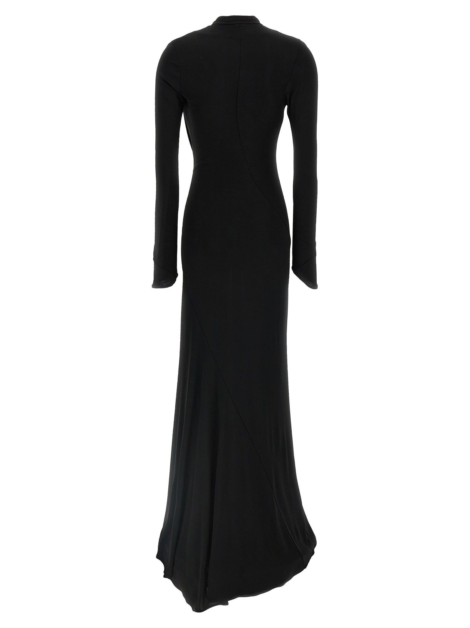 ワンピース THE ATTICO FW24 LONG DRESS JERSEY (248WCM174A014 100) Buy The Attico cut out-detail maxi dress (250WCW00209
