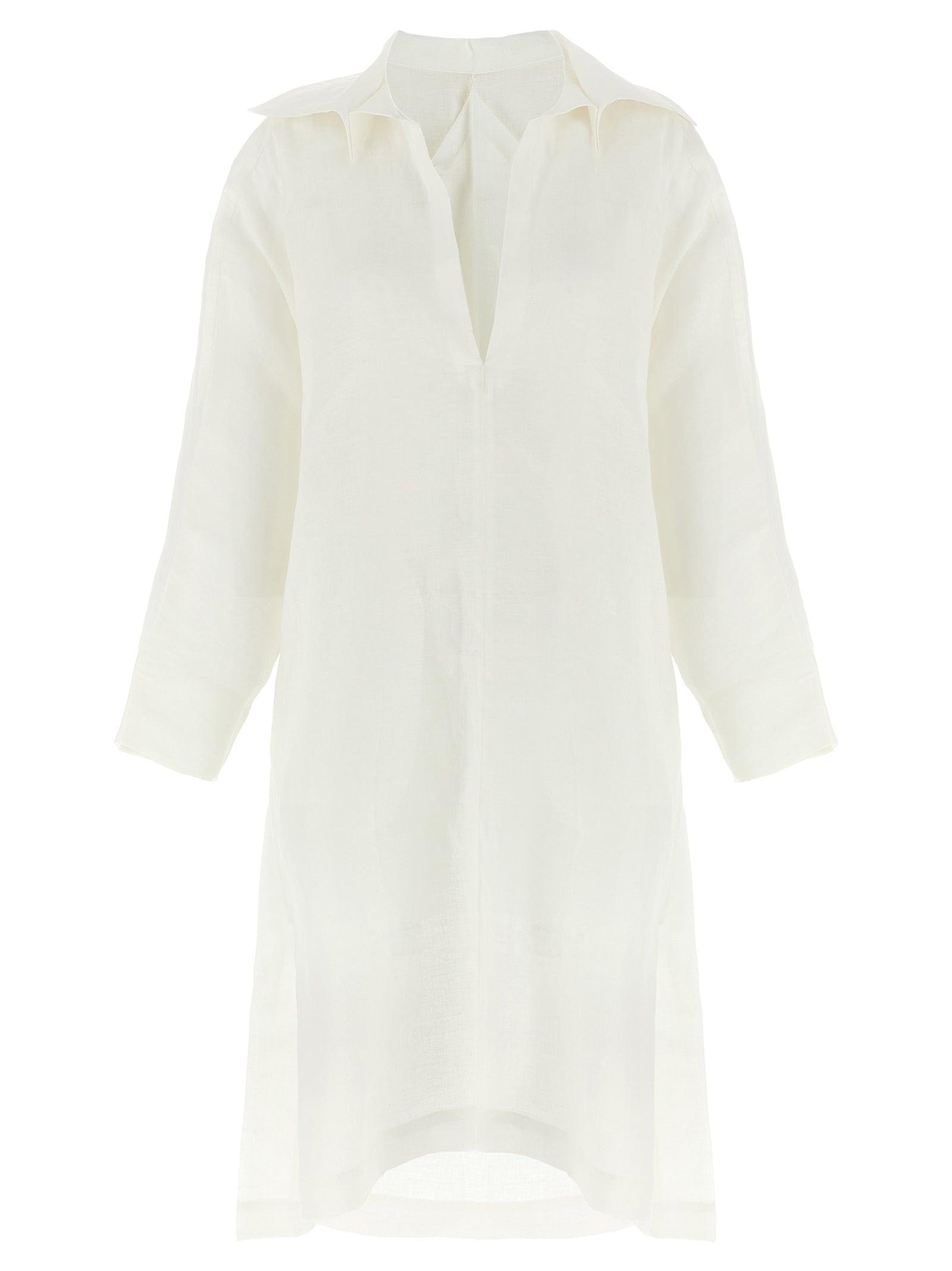 スカート ISSEY MIYAKE 'Hempen' dress White Issey Miyake // White Sheer Layered Dress – VSP Consignment