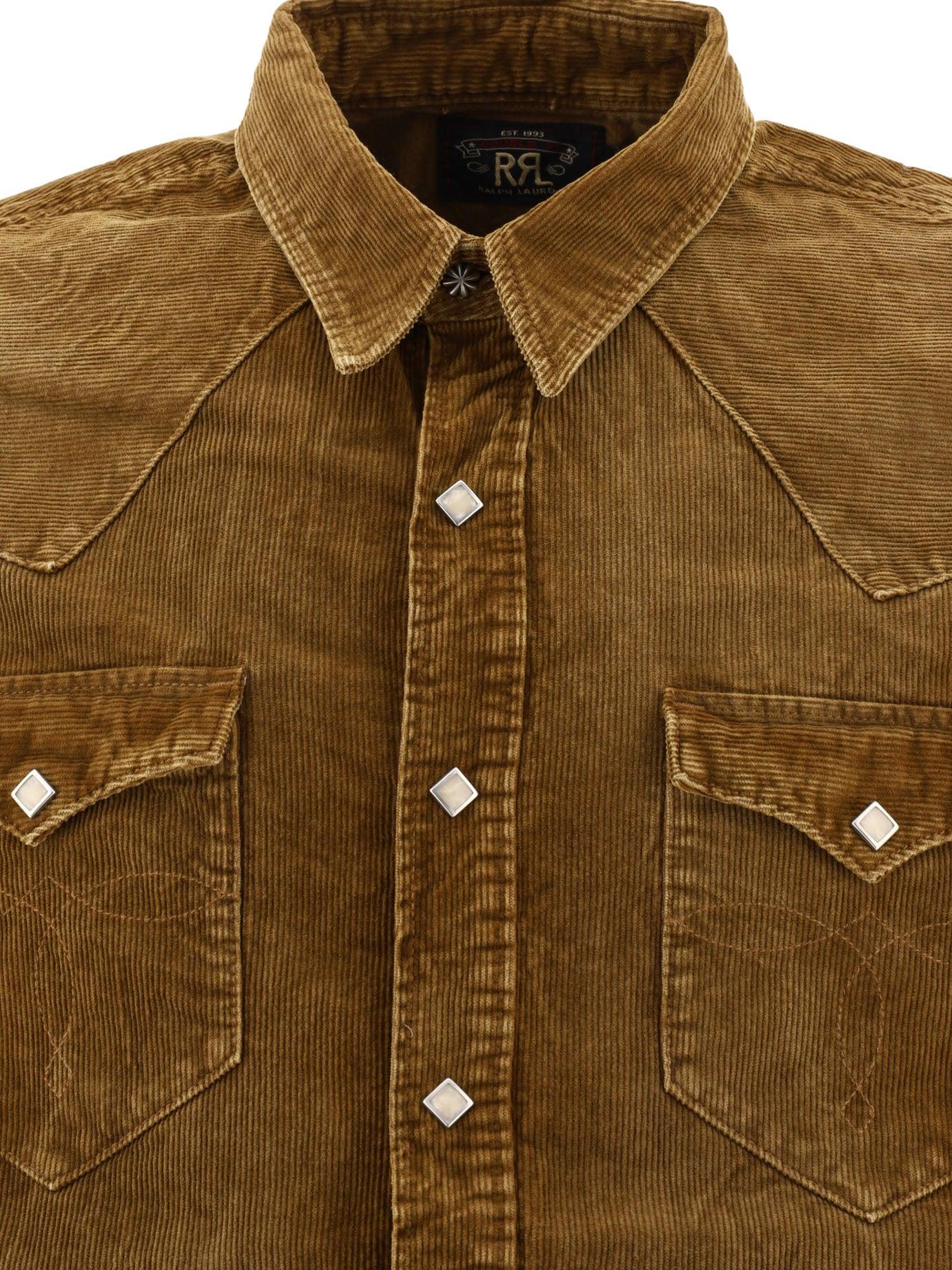 RRL Corduroy Western Shirt Shirts in Green Lyst UK
