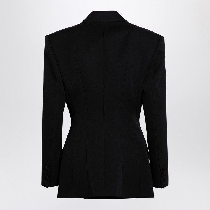 ジャケット Valentino Black wool double-breasted jacket Valentino Uomo Men's Regular Black Double Breasted Wool