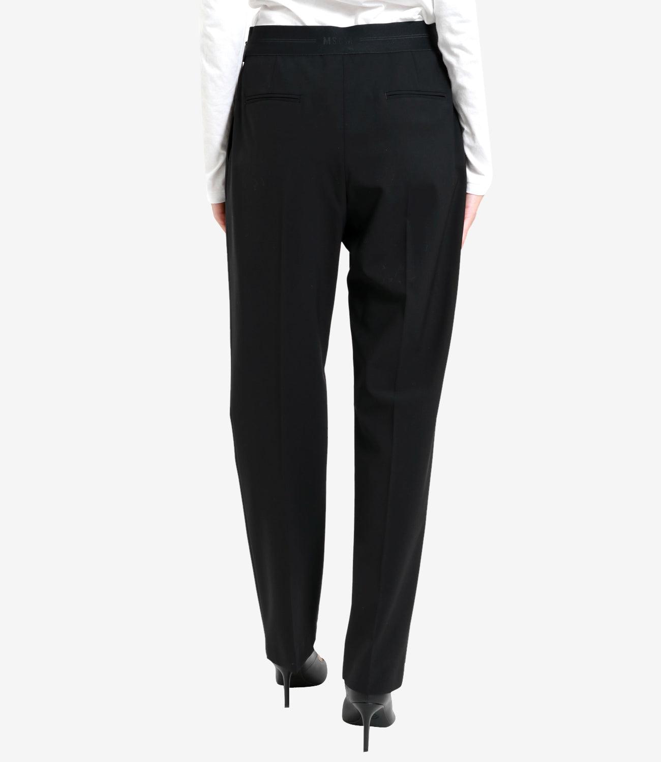 パンツ MSGM Women Straight Pants 3641MDP04247100 99 BLACK Black Straight Trousers by MSGM on Sale