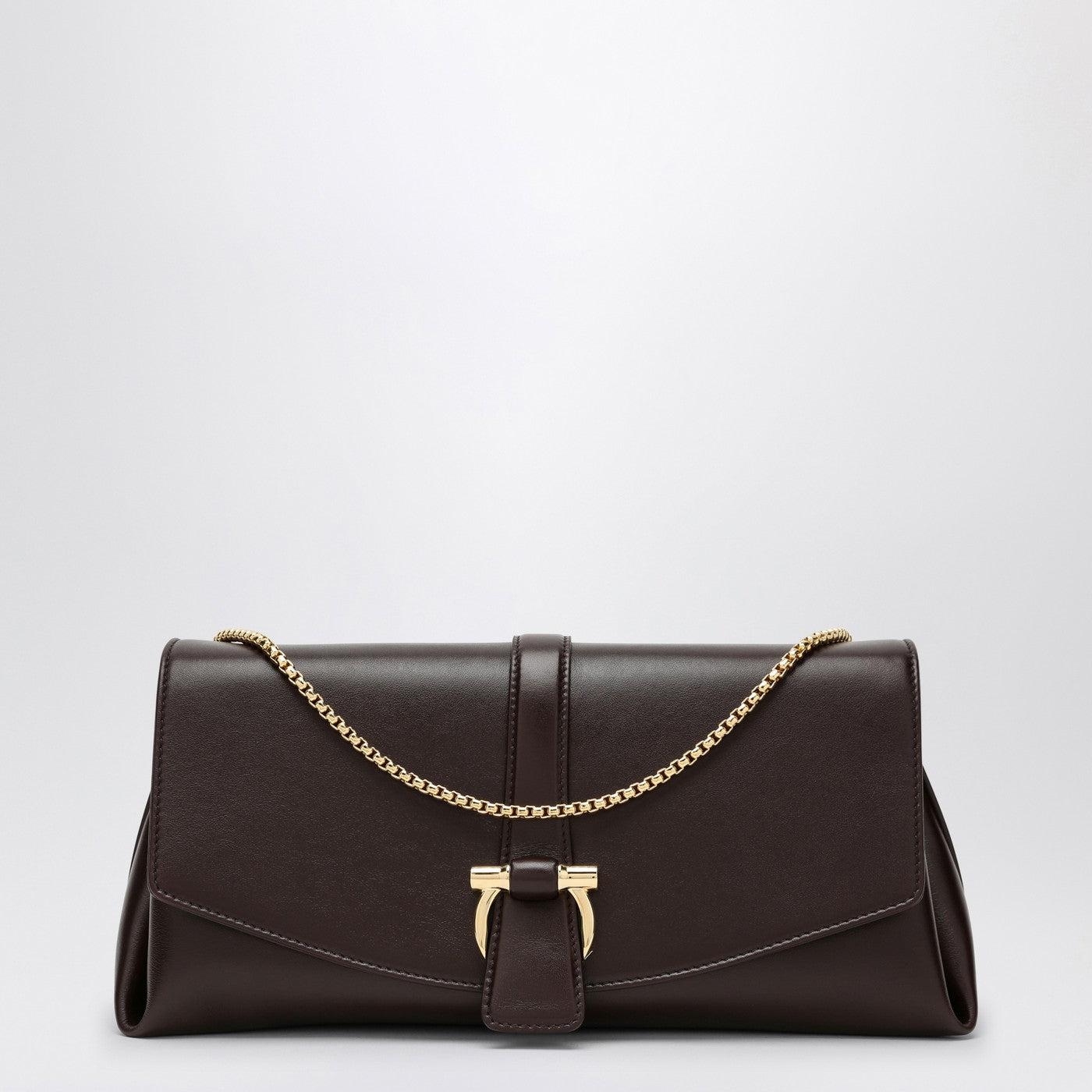 Ferragamo Leather Shoulder Bag in Brown | Lyst