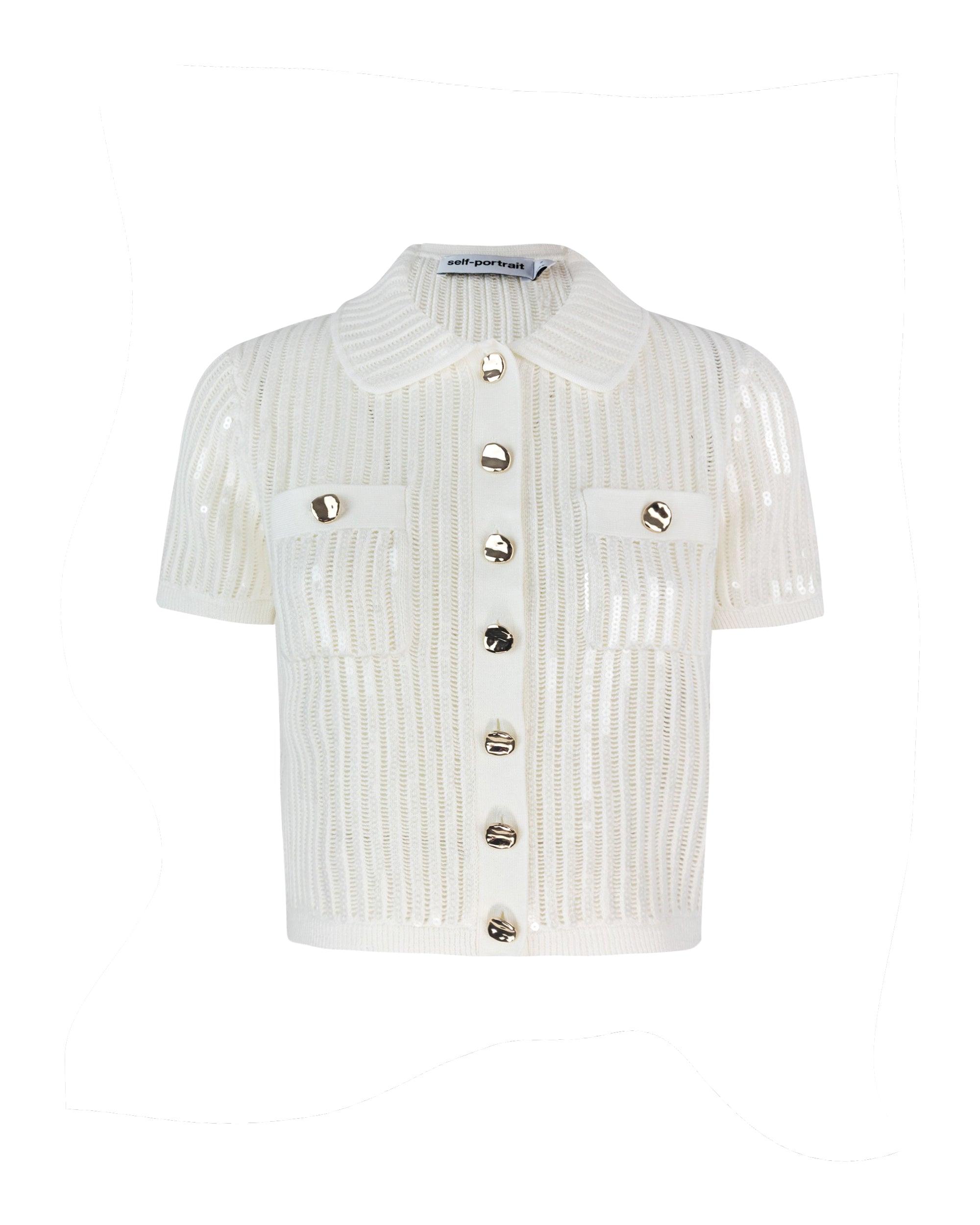 Self-Portrait Short-sleeve tops for Women | Online Sale up Self-Portrait Short-sleeve tops for Women | Online Sale up