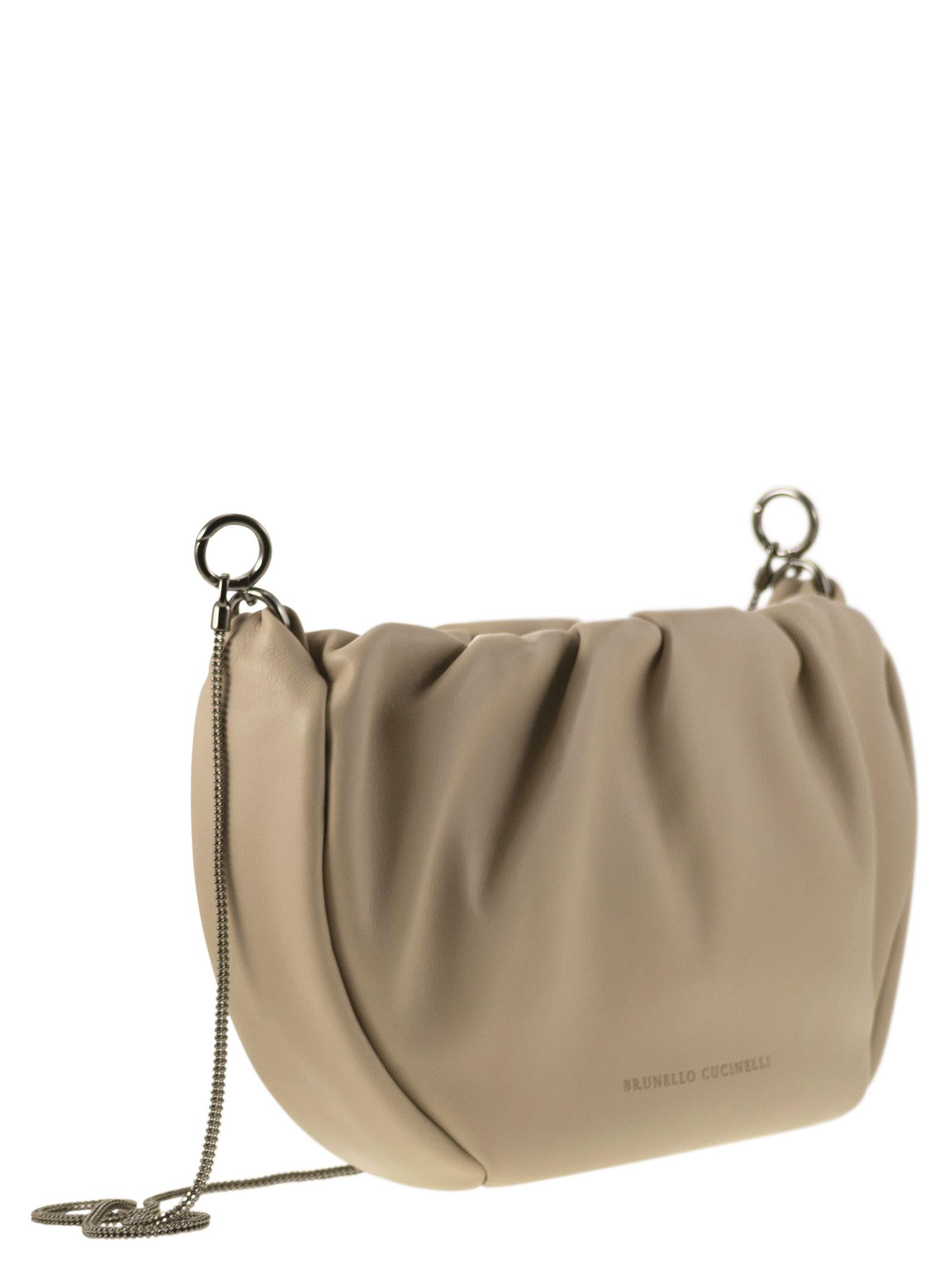 バッグ・カバンその他 BRUNELLO CUCINELLI Soft leather Brioche hobo bag with Precio Brunello Cucinelli Brioche Hobo Soft Bag With Precious Chain