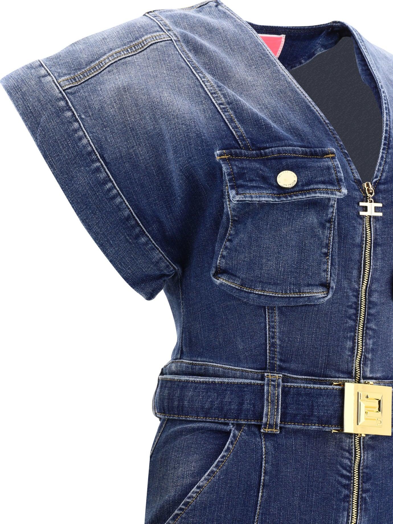 Tuta Salopette Salopette Jeans Elisabetta Franchi HOT Tuta