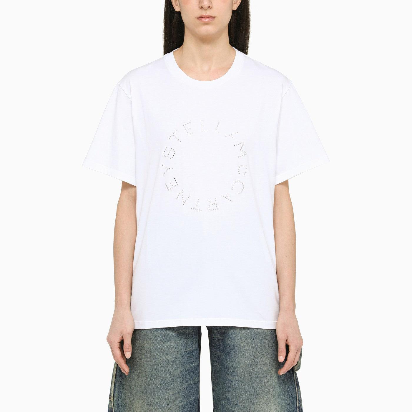 Stella McCartney Stella Mc Cartney White T Shirt With Diamond Logo | Lyst