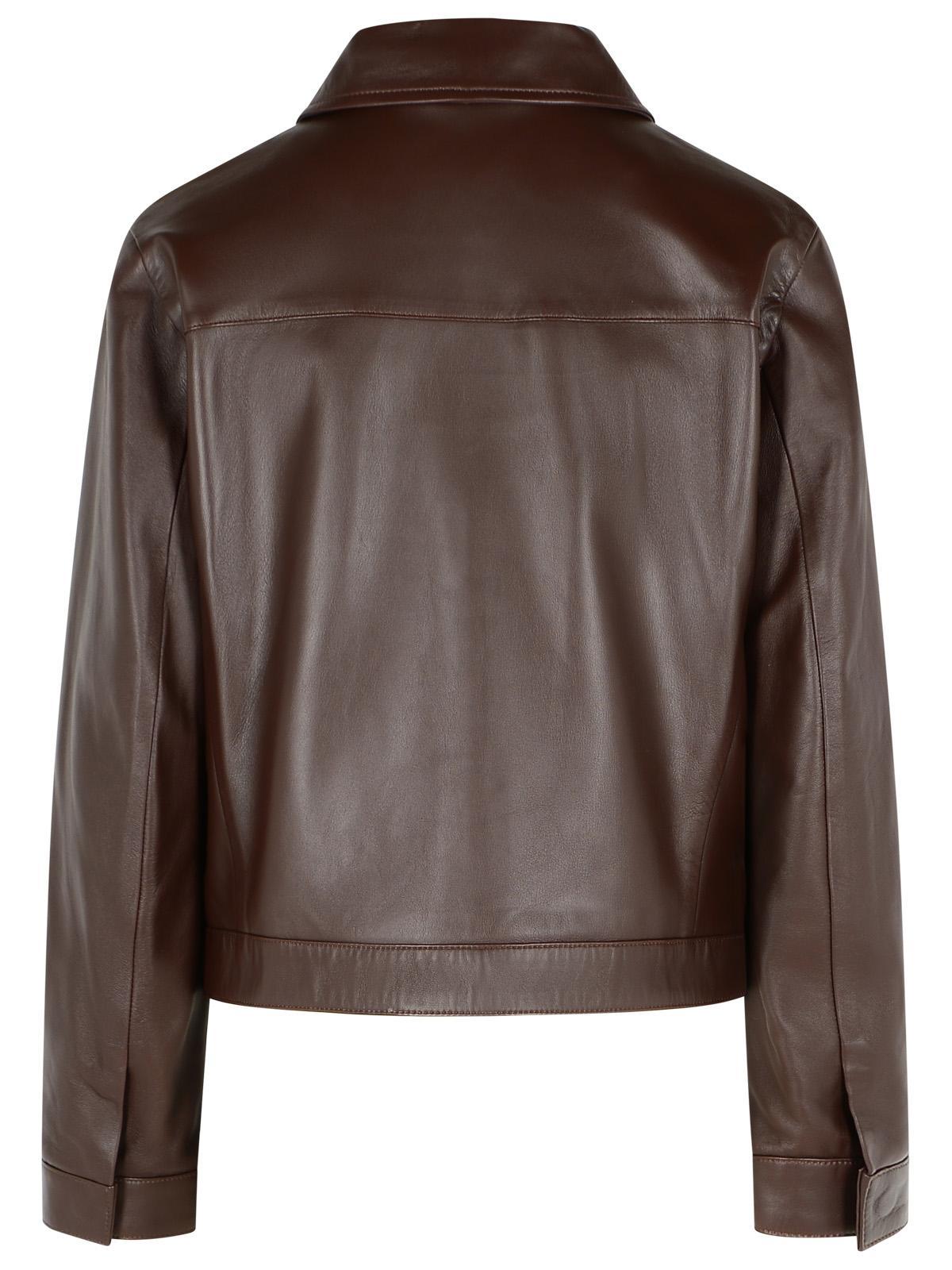【関税込み】Loulou de Saison ブラウン Ascot レザージャケット Loulou de Saison Casual jackets for Women | Online Sale up