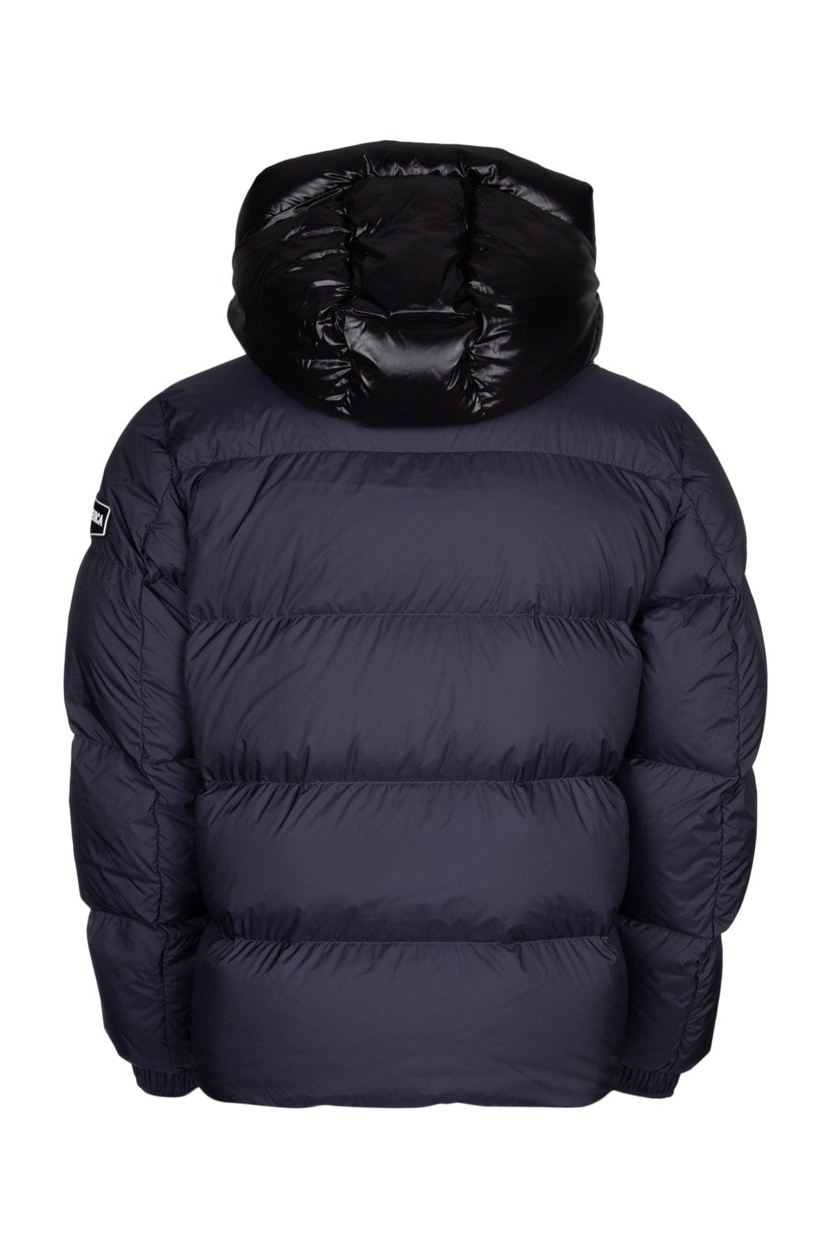 ★DUVETICA★ Duermodak Navy Women's Down Jacket V-24F-VDDJ36 DUVETICA Womens Navy Full Zip Hooded Down Puffer Jacket Size