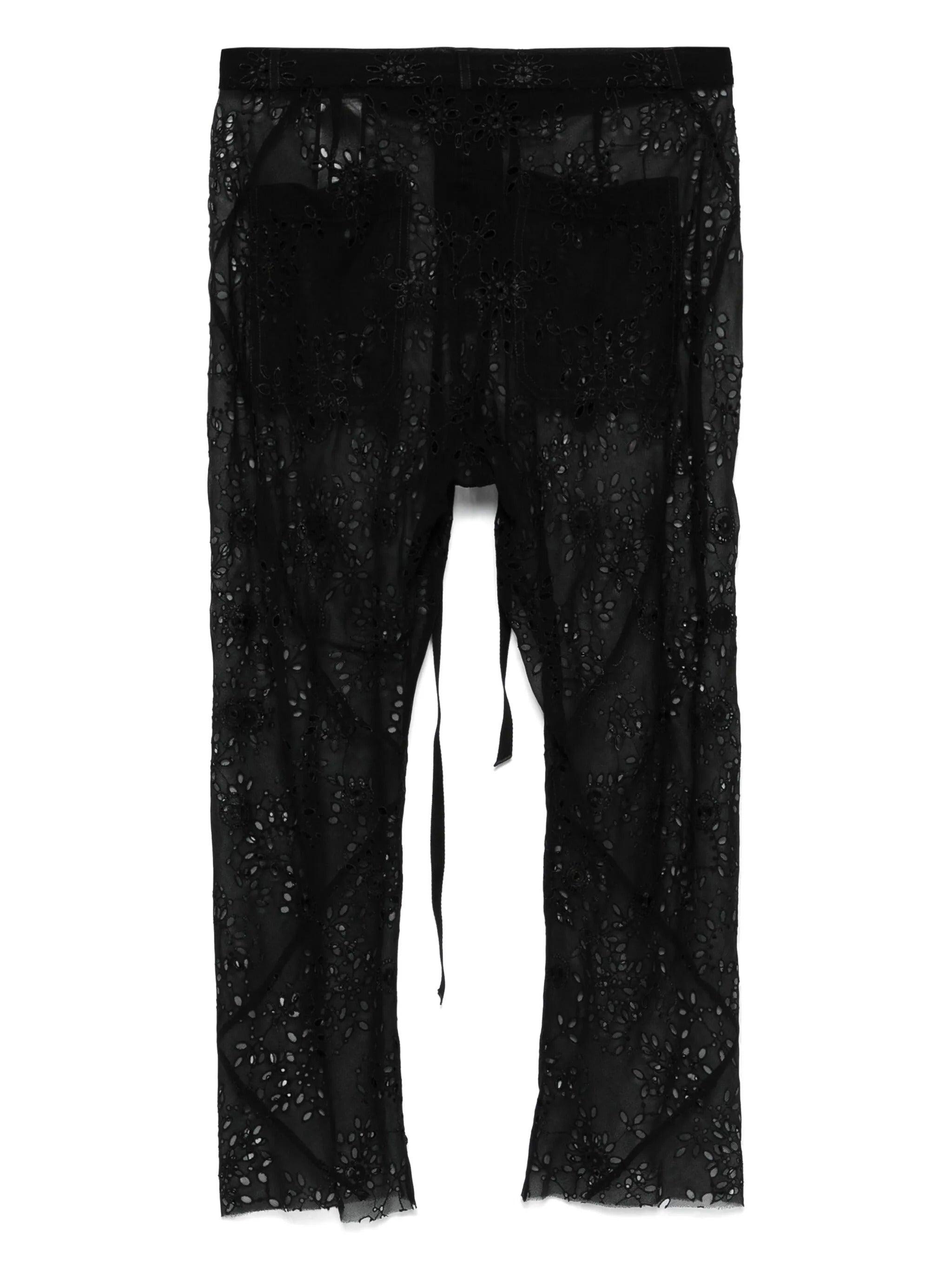 Ann Demeulemeester Lace Trousers in Black | Lyst