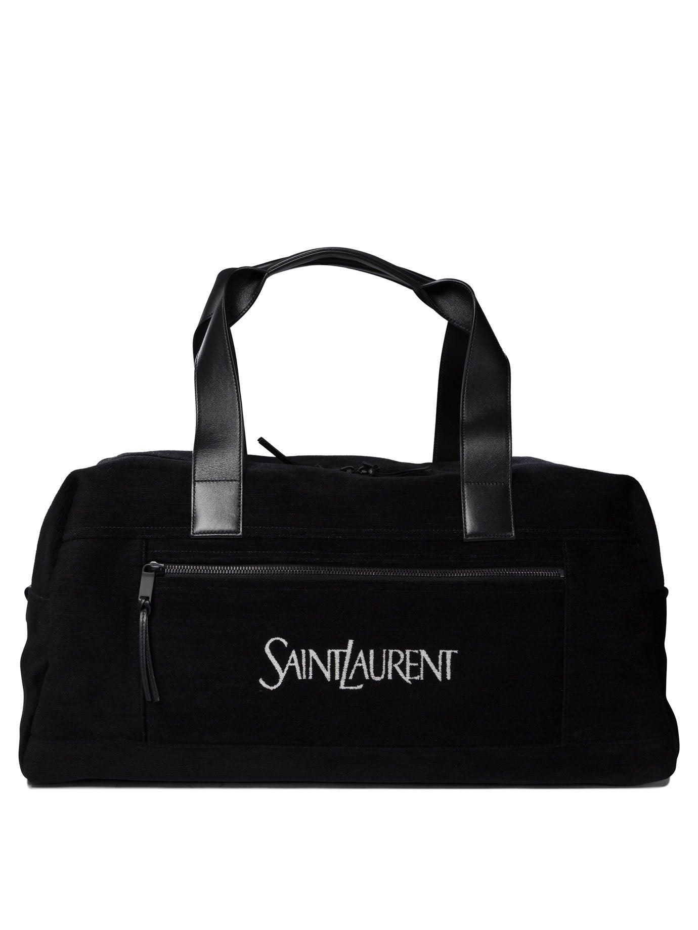 ボストンバッグ Saint Laurent Borsone con zip con logo jacquard Saint Laurent Borsone Con Zip Con Logo Jacquard Travel