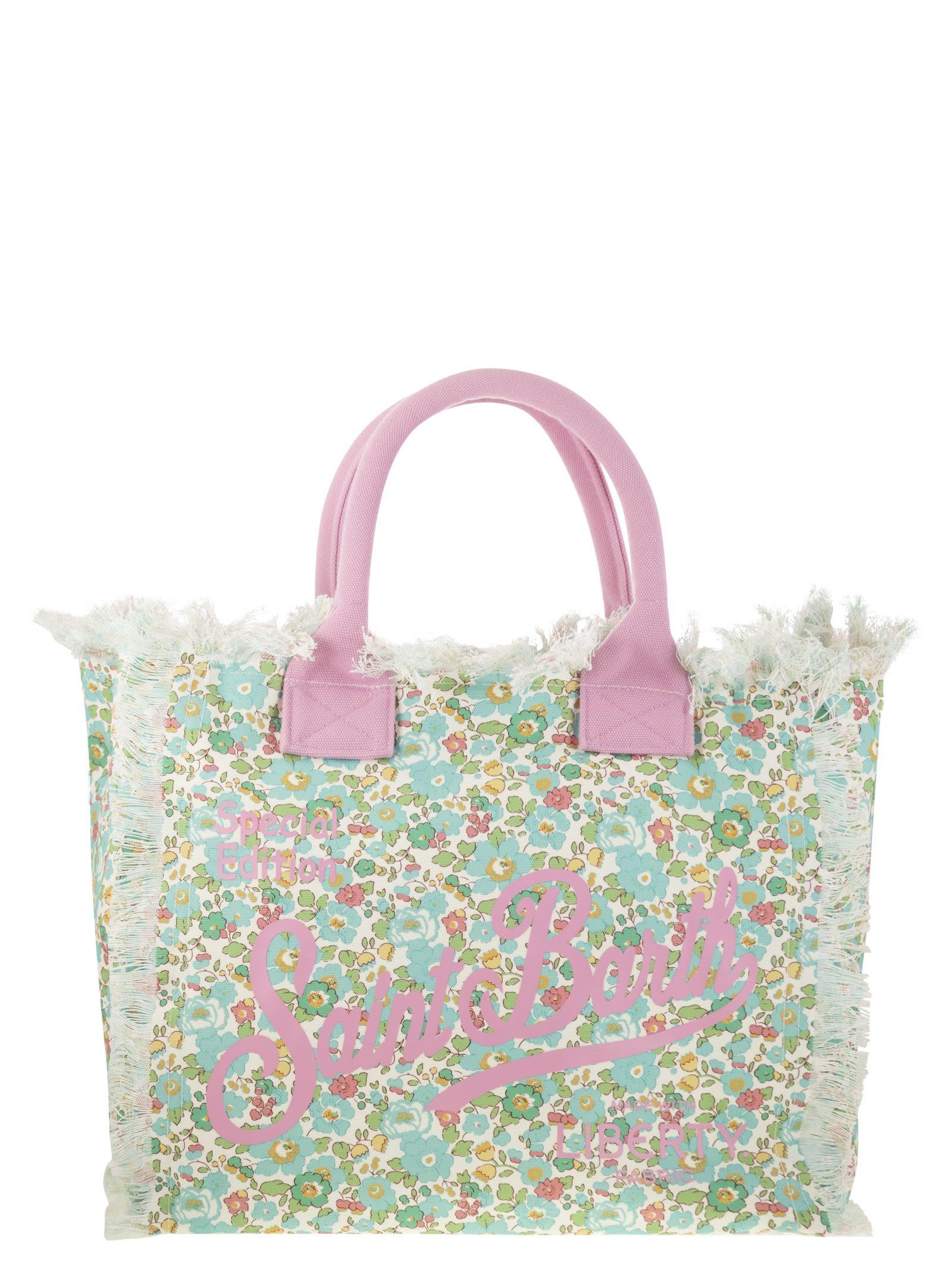 トートバッグ MC2 Saint Barth Mini Vanity bag in floral cotton canvas Cotton canvas Mini Vanity bag with flower patch print – MC2