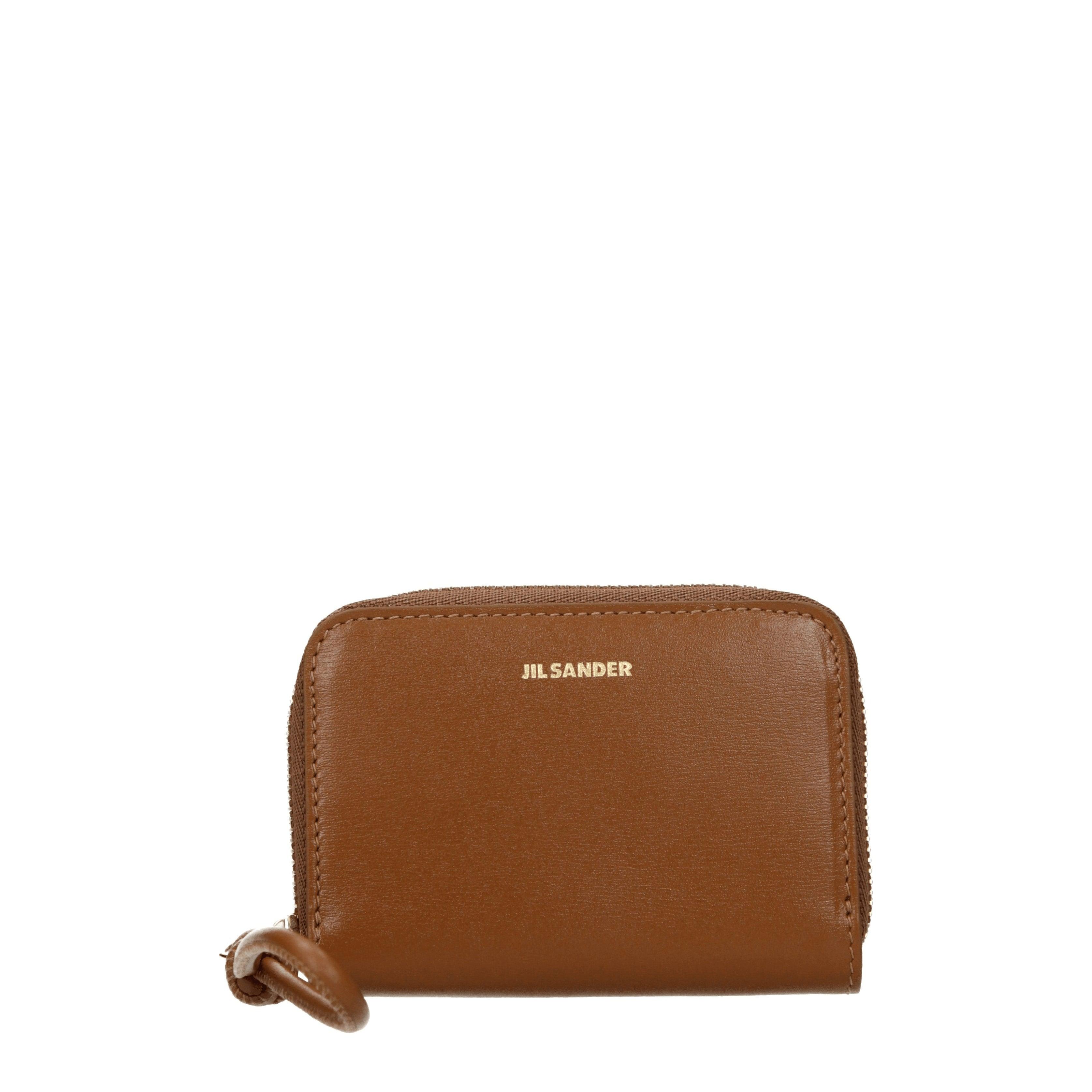 折りたたみ財布 JIL Sander Wallets Women Leather Brown/Acorn Brown Jil Sander Wallets and cardholders for Women | Lyst