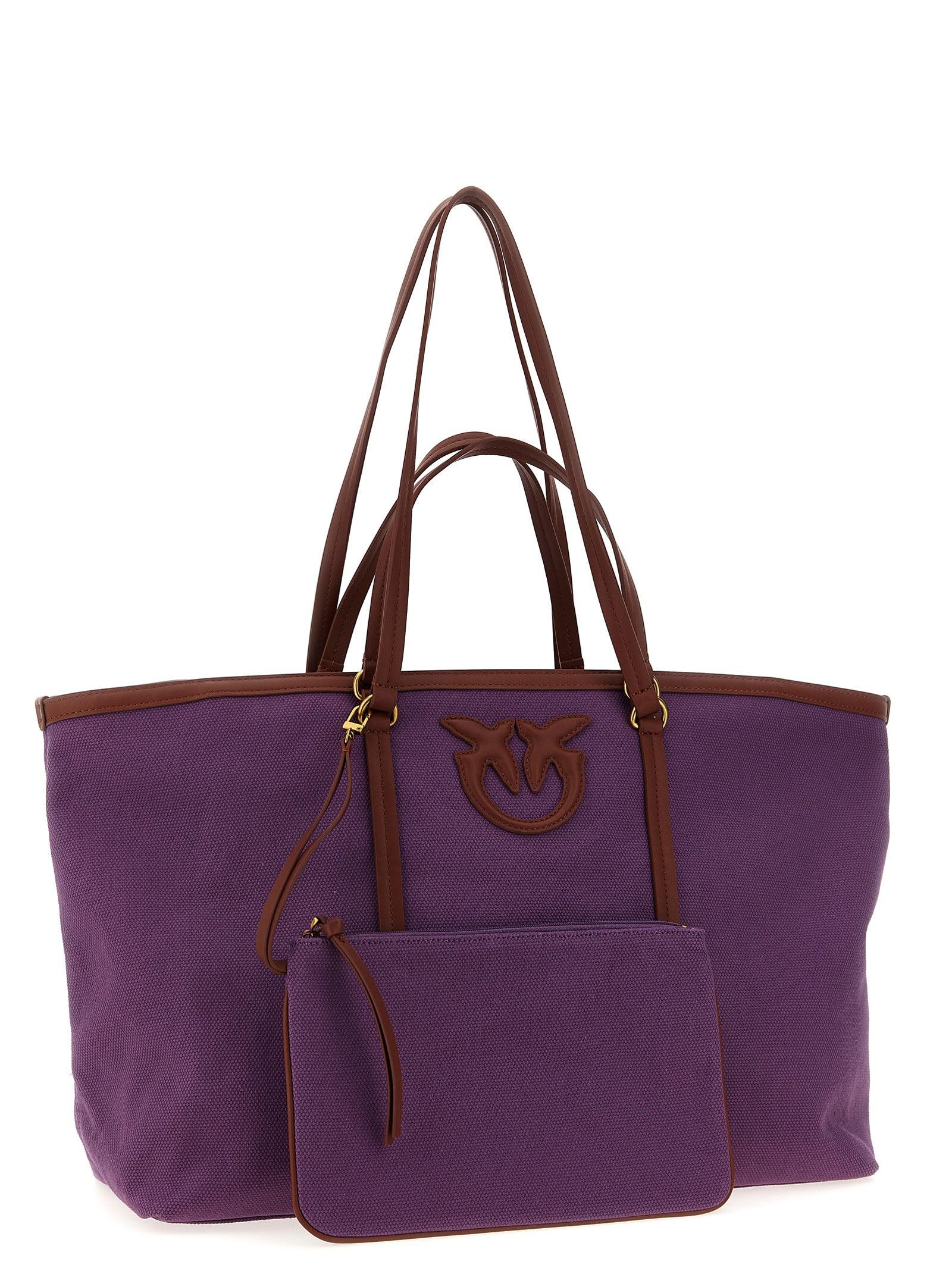 トートバッグ PINKO 'Miranda' large shopping bag Purple Pinko 'Miranda' Large Shopping Bag in Purple | Lyst