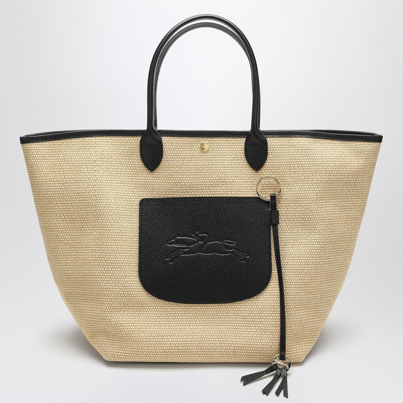 トートバッグ Longchamp Basket Bag L Le Pliage Black Longchamp Basket Bag L Le Pliage in Black | Lyst