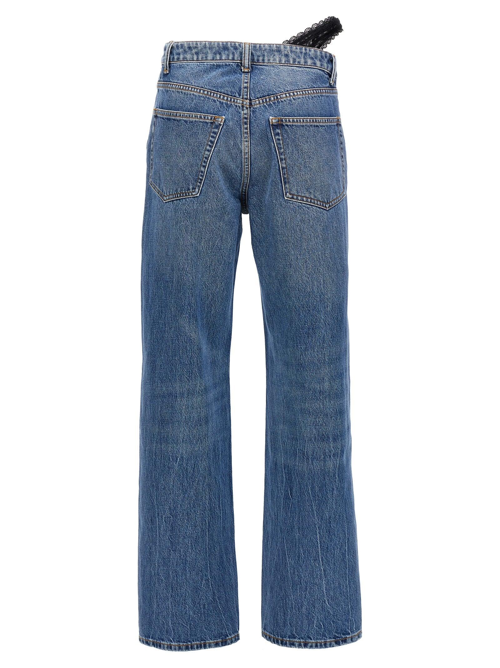 デニム・ジーパン DENIM X ALEXANDER WANG Mesh Undie' jeans Light Blue Denim X Alexander Wang Slit Hem Jeans In Light Blue - 31