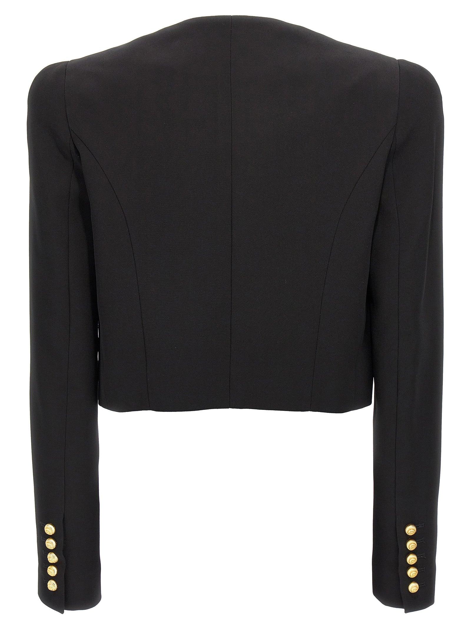 ジャケット BALMAIN 'Chiocciola' button short jacket Black Balmain 'chiocciola' Button Short Jacket | italist
