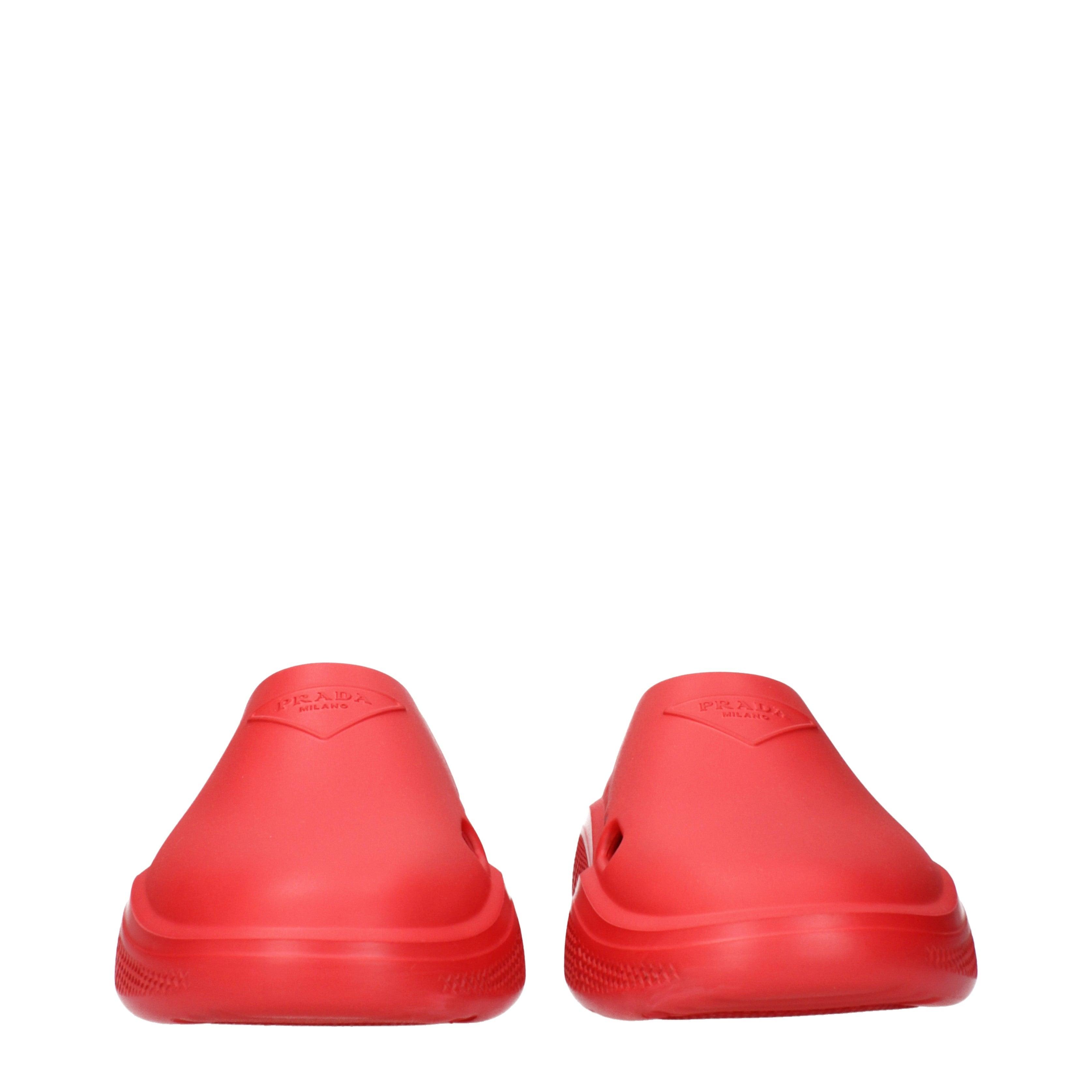 Prada Slippers And Clogs Mellow Rubber in Red | Lyst UK display picture 1