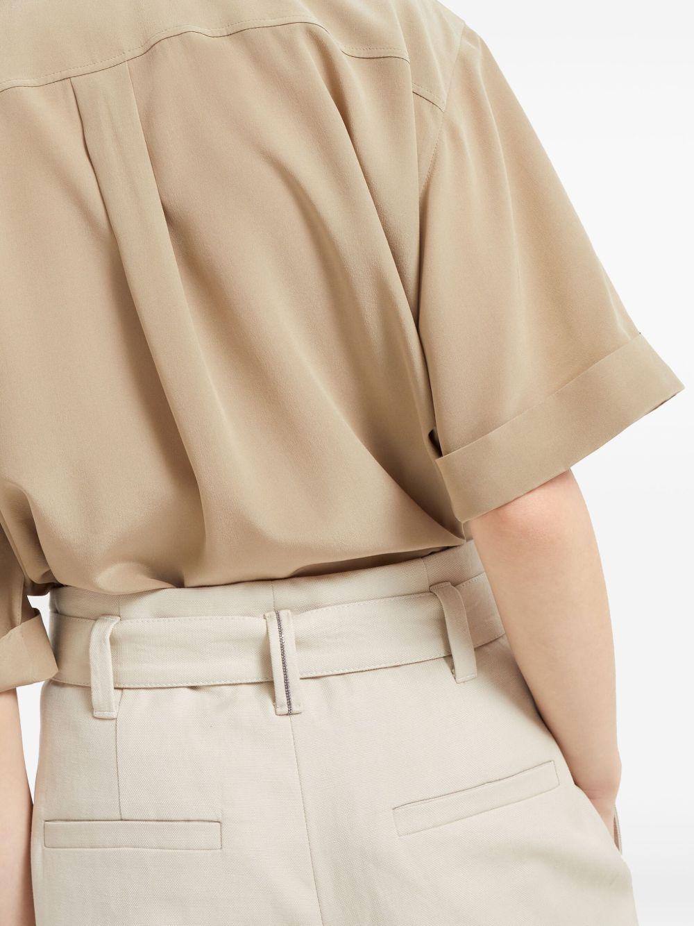 パンツ BRUNELLO CUCINELLI CANVAS TROUSERS WITH SHINY DETAILS Brunello Cucinelli Canvas Trousers With Shiny Details in