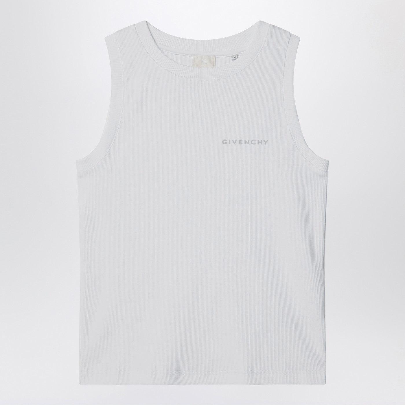 givenchy-White-Ribbed-Tank-Top