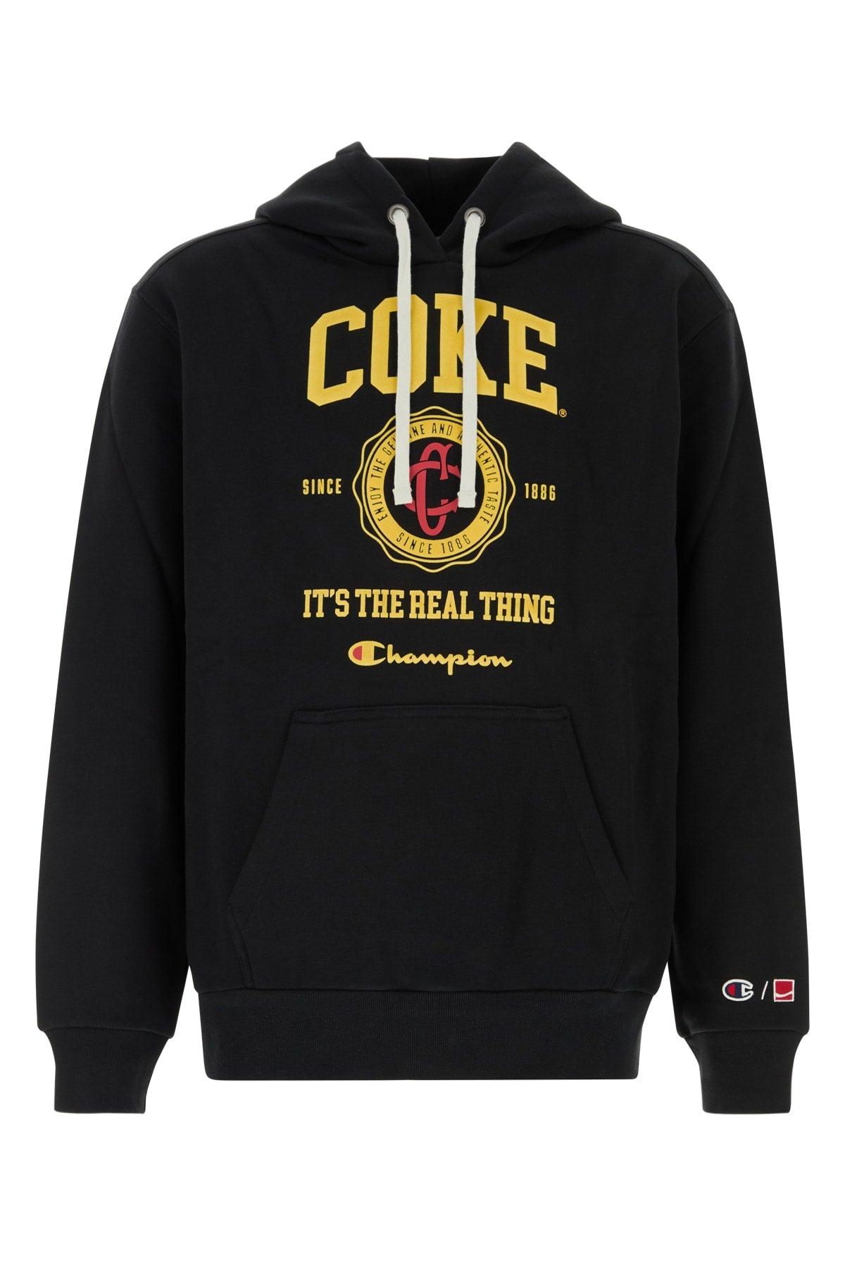 Felpa Champion All Black Champion Coke Hoodie Champion Felpa