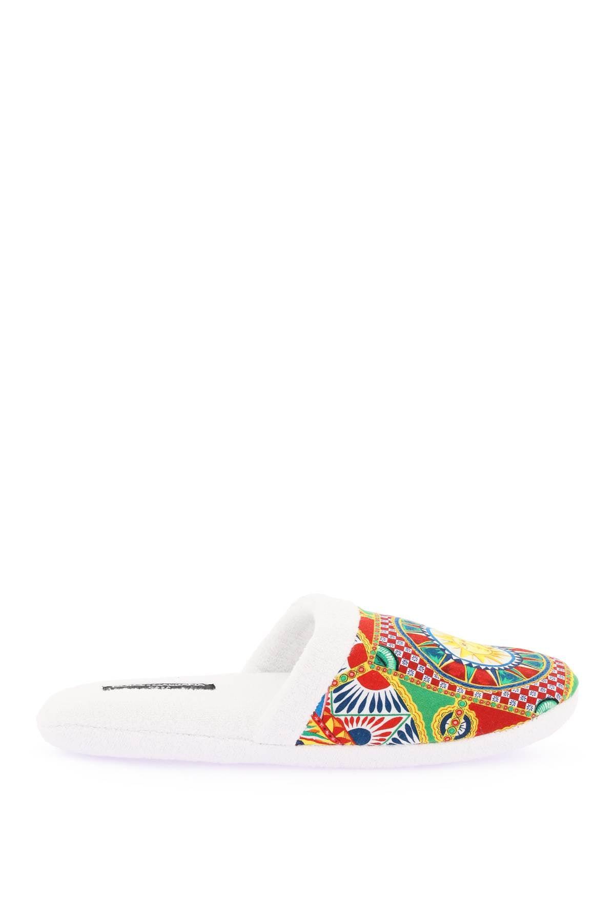 Dolce & Gabbana 'carretto' Terry Slippers in White for Men | Lyst