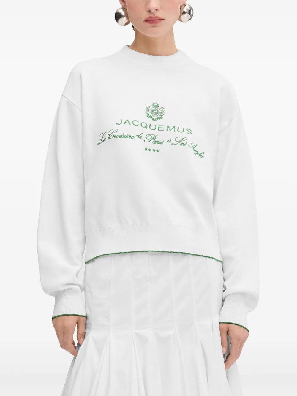スウェット・トレーナー JACQUEMUS The Venice Logo Sweatshirt White JACQUEMUS The Venice Logo Sweatshirt White – MAISONDEFASHION.COM