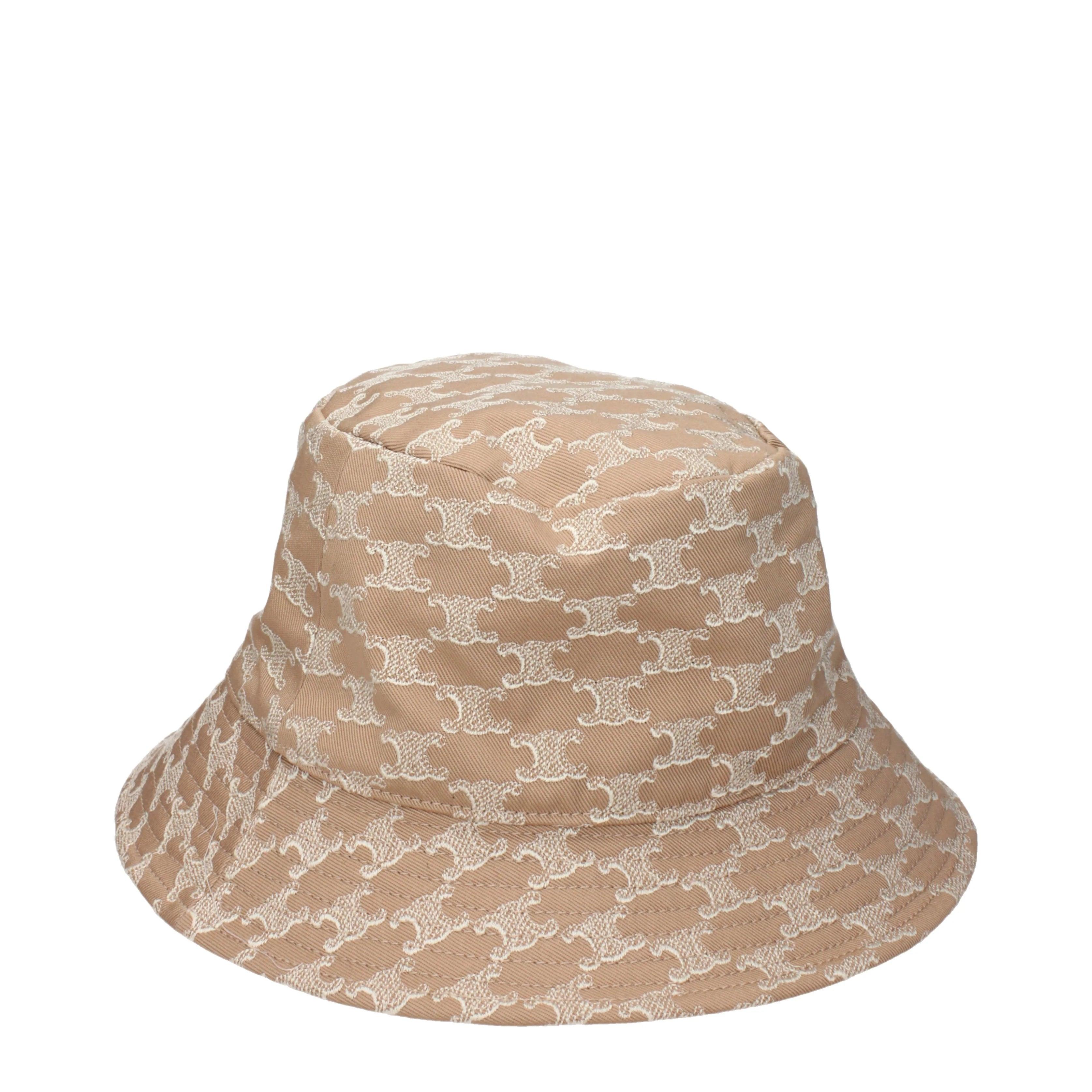 Celine Brown Monogram Bucket Hat Celine Triomhe Hat In Monogram Cotton Marron Caramel main image 3