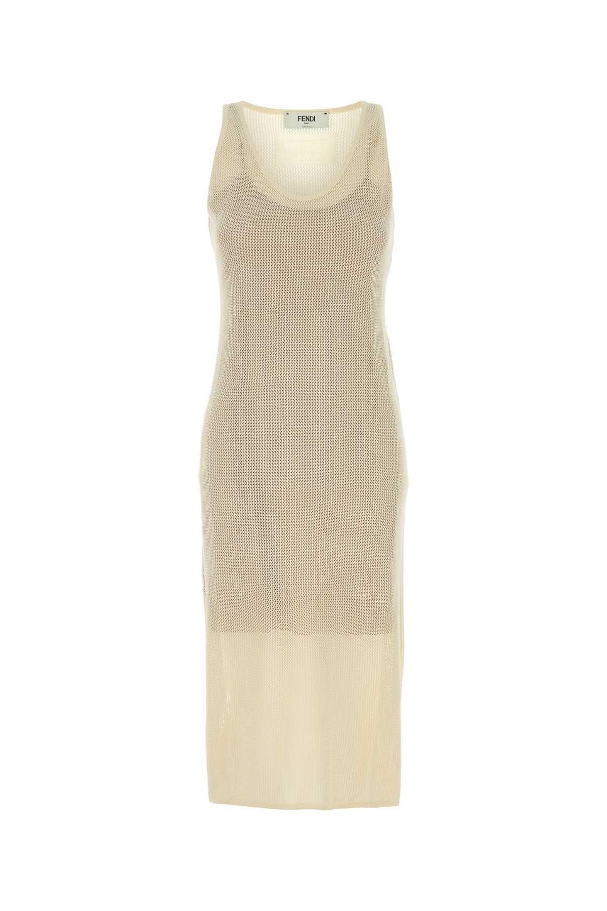 white christmas dresses FENDI 1990s ZUCCA SHEER CREAM DRESS main image 1