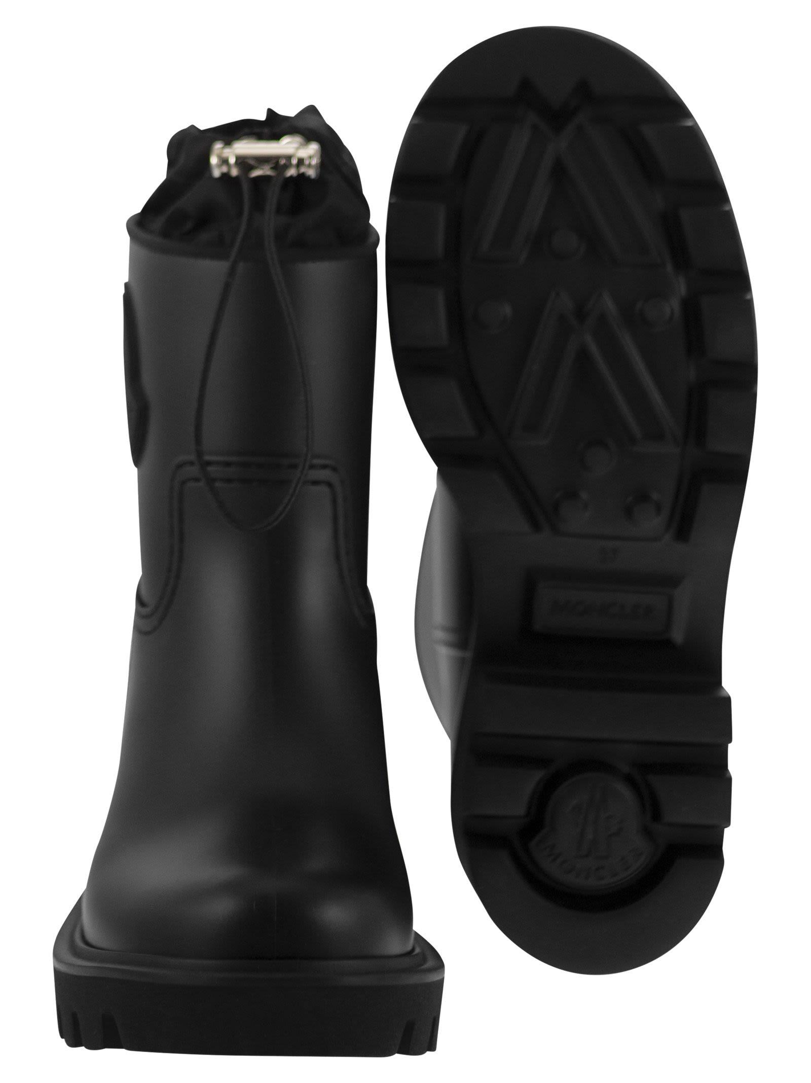 【MONCLER】 キックストリーム レインブーツ ブラウン ブラック Moncler Black Kicktream Rain Ankle Boots | italist