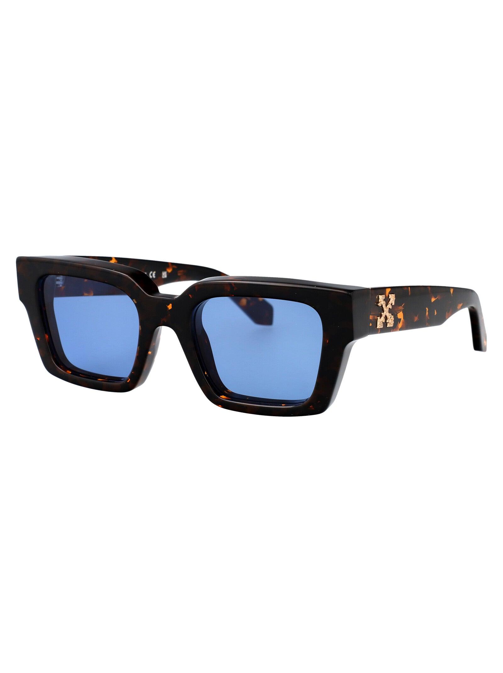 Off-White VIRGIL Sunglasses – Havana Square Frame Blue | Model OERI008 6045 Off-White Virgil Oeri008 Rectangle Sunglasses | Fashion Eyewear main image 3