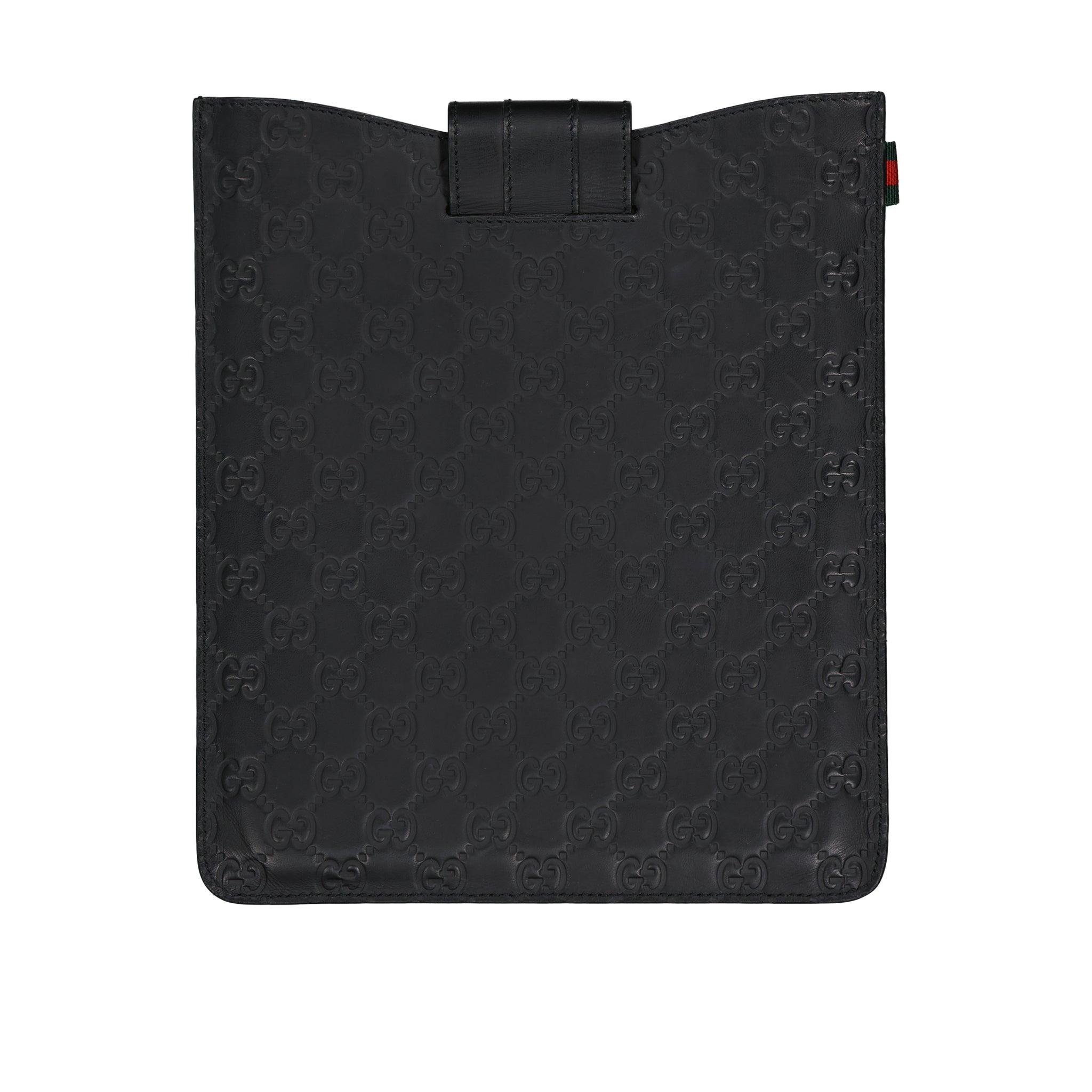 Gucci Ipad Leather Logo Cover in Black for Men | Lyst