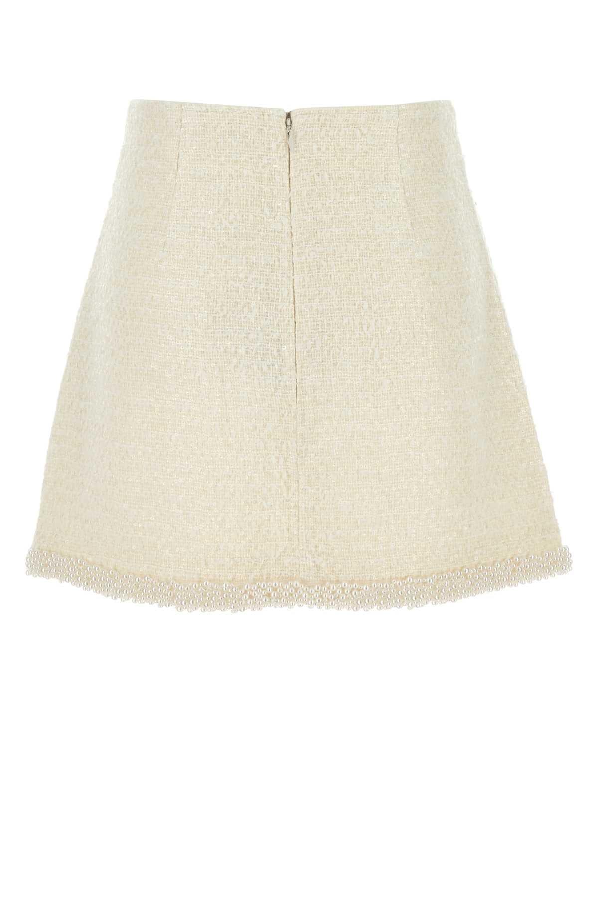 ミニスカート Self Portrait Ivory Boucle Mini Skirt Self-Portrait Ivory Boucle Mini Skirt in Natural | Lyst