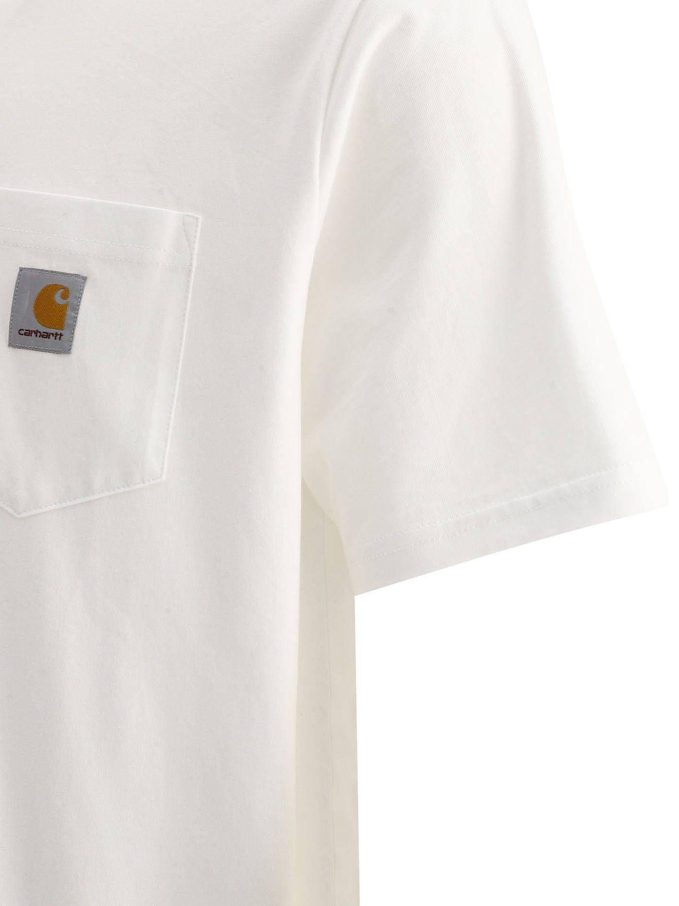 Carhartt T Shirt With Breast Pocket And Patch in White for Men | Lyst