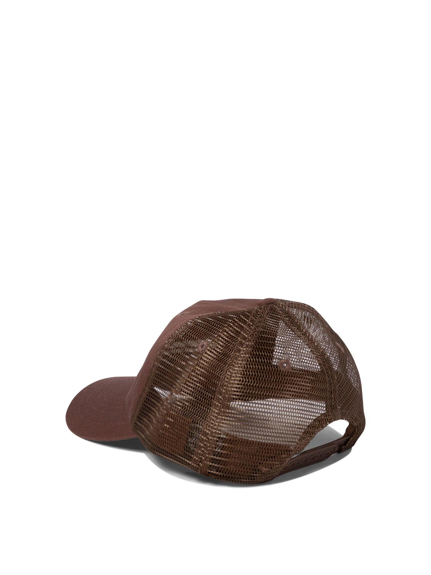 Stussy Curved-Brim Mesh-Back Trucker Cap in Brown for Men | Lyst